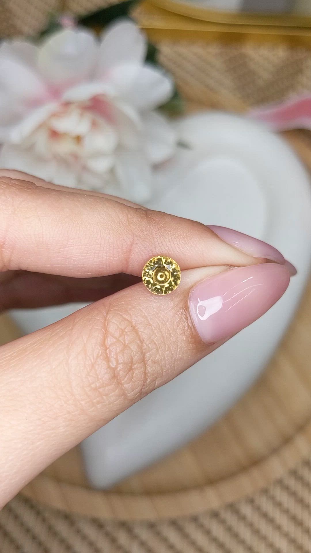 1.49 Ct. Brownish Yellow Zircon from Ceylon (Sri Lanka) Size Video