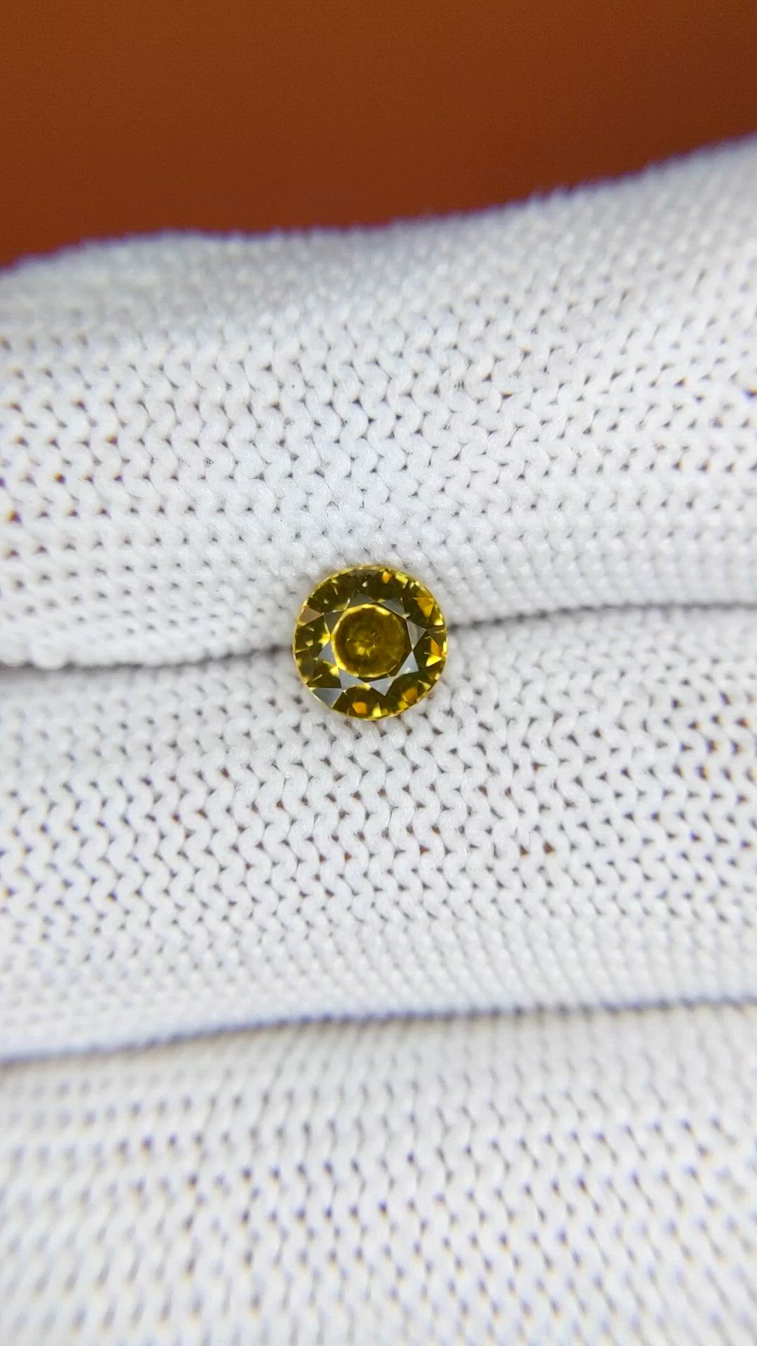 1.49 Ct. Brownish Yellow Zircon from Ceylon (Sri Lanka) Size Video