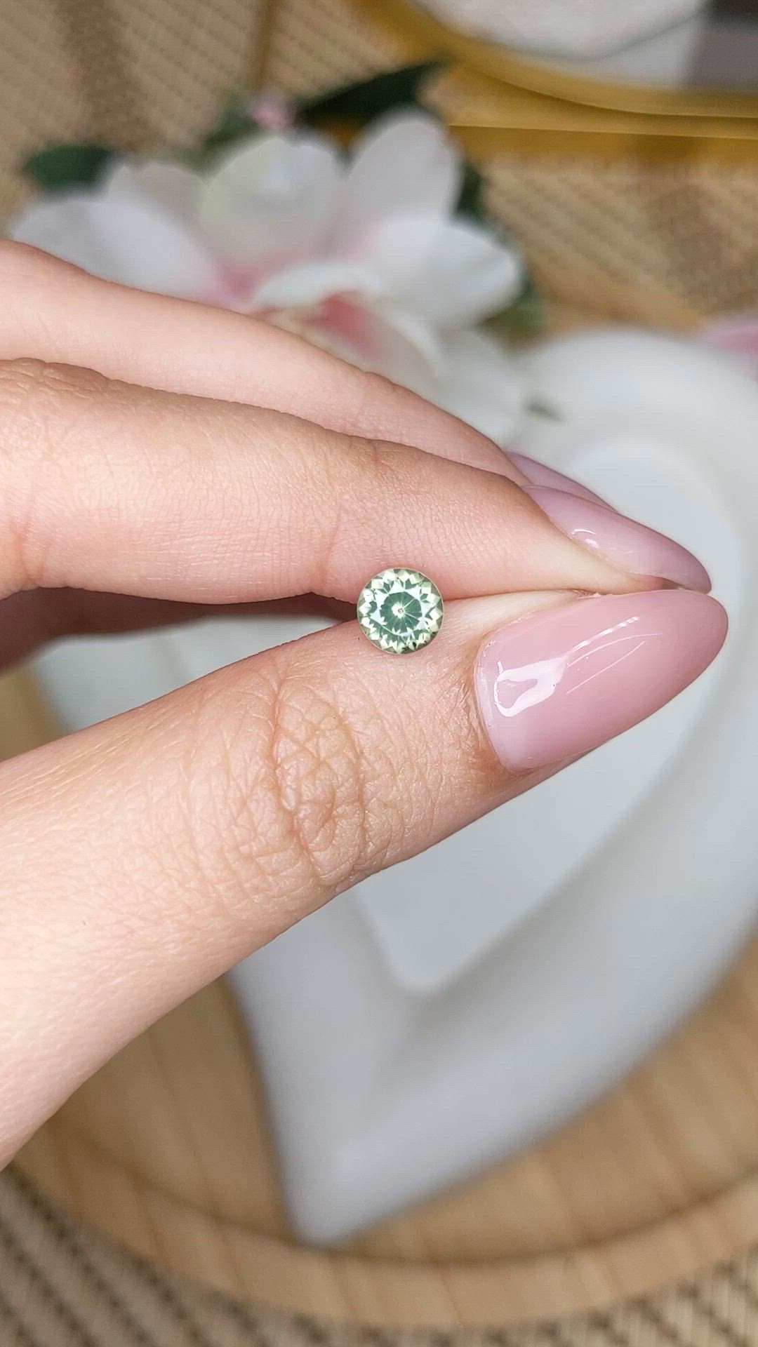 1.00 Ct. Green Zircon from Ceylon (Sri Lanka) Size Video
