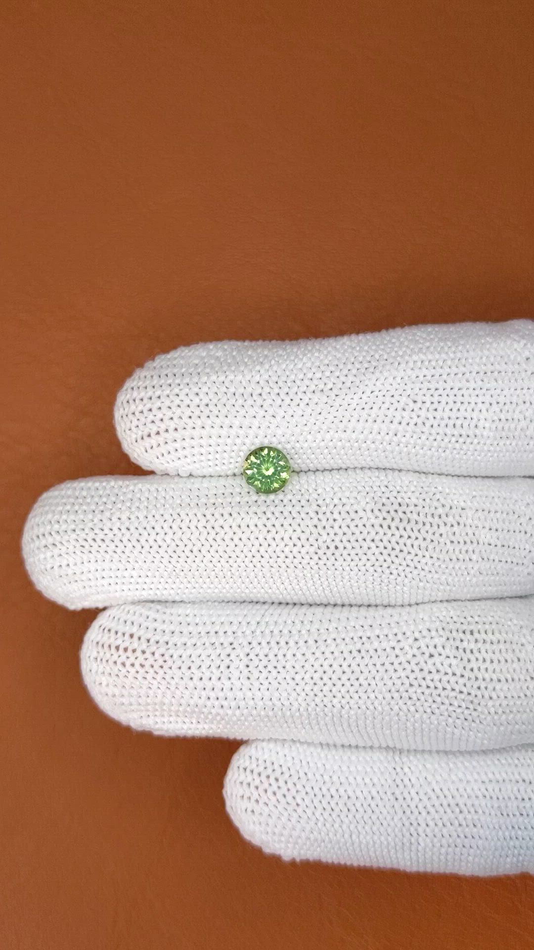 1.00 Ct. Green Zircon from Ceylon (Sri Lanka) Size Video