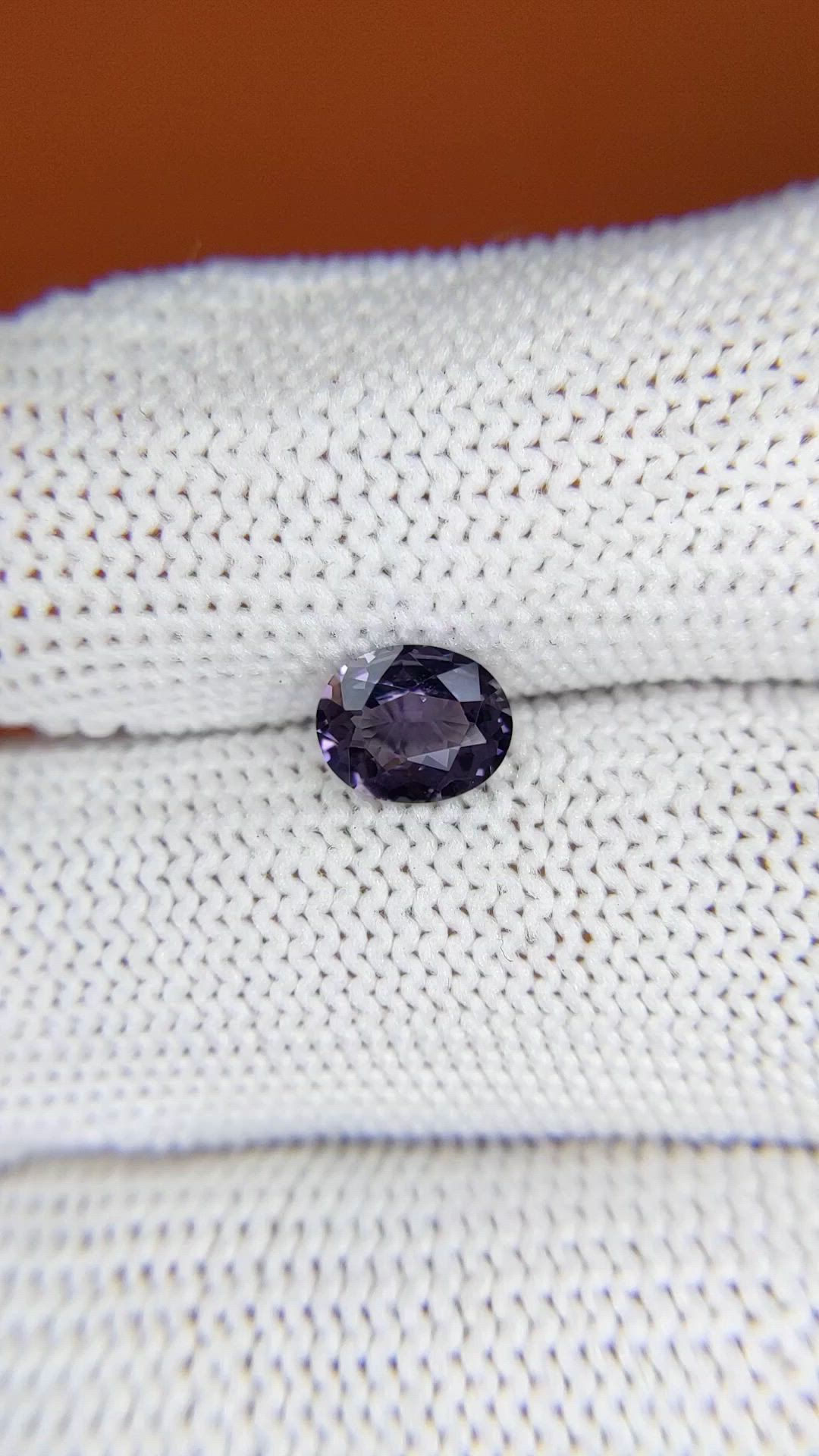 0.87 Ct. Violet Spinel from Ceylon (Sri Lanka) Size Video
