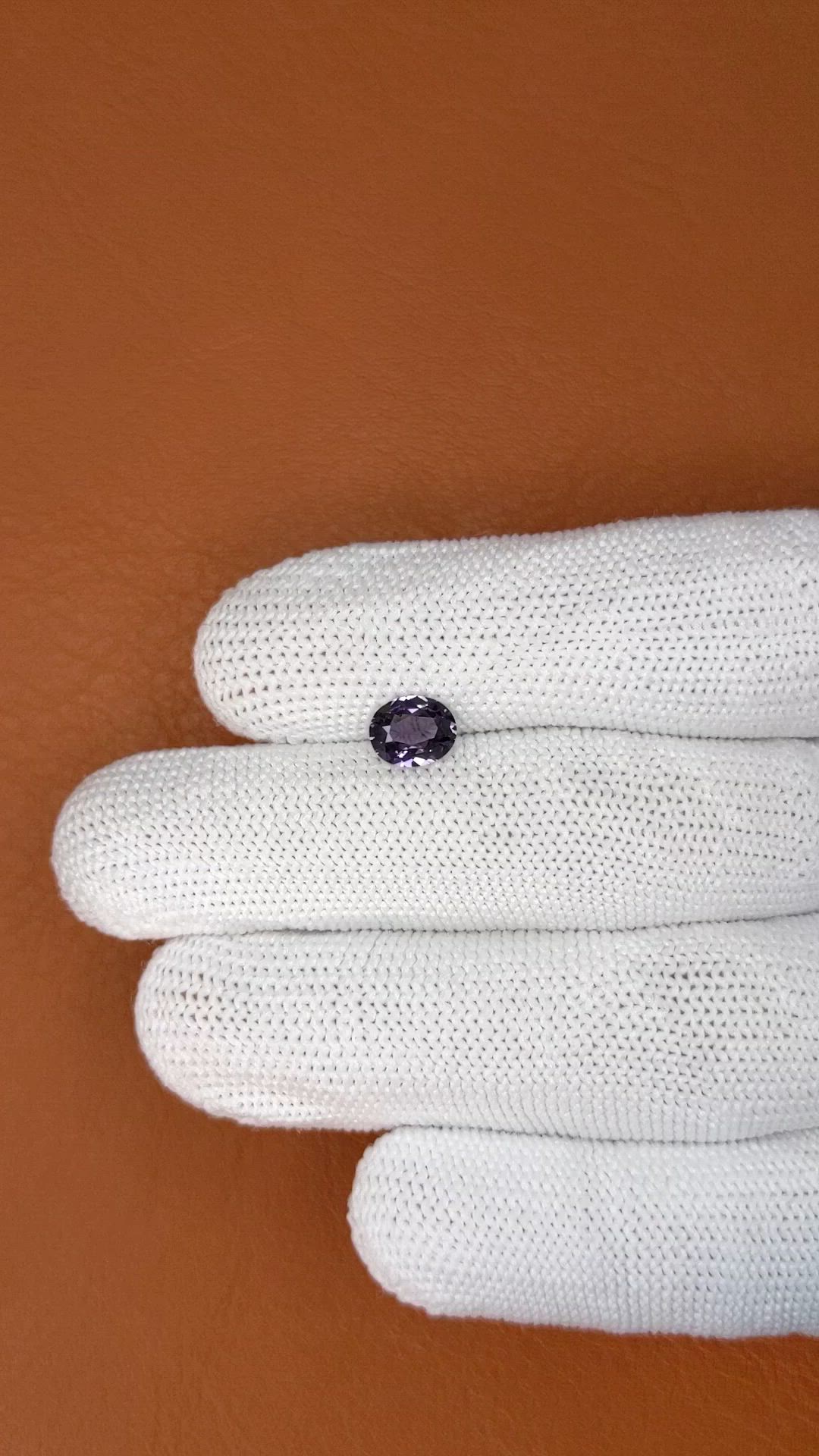 0.87 Ct. Violet Spinel from Ceylon (Sri Lanka) Size Video