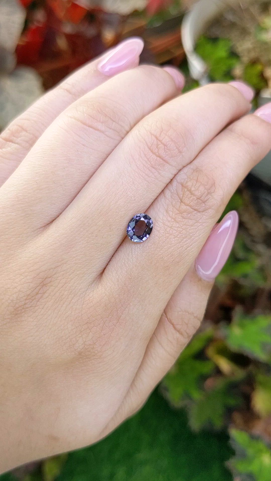 0.87 Ct. Violet Spinel from Ceylon (Sri Lanka) Size Video