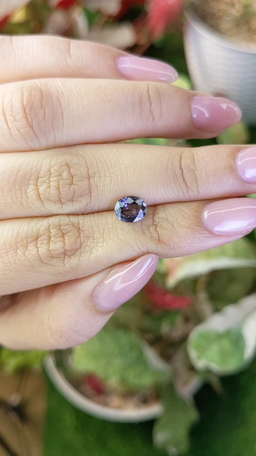 0.87 Ct. Violet Spinel from Ceylon (Sri Lanka) Size Video