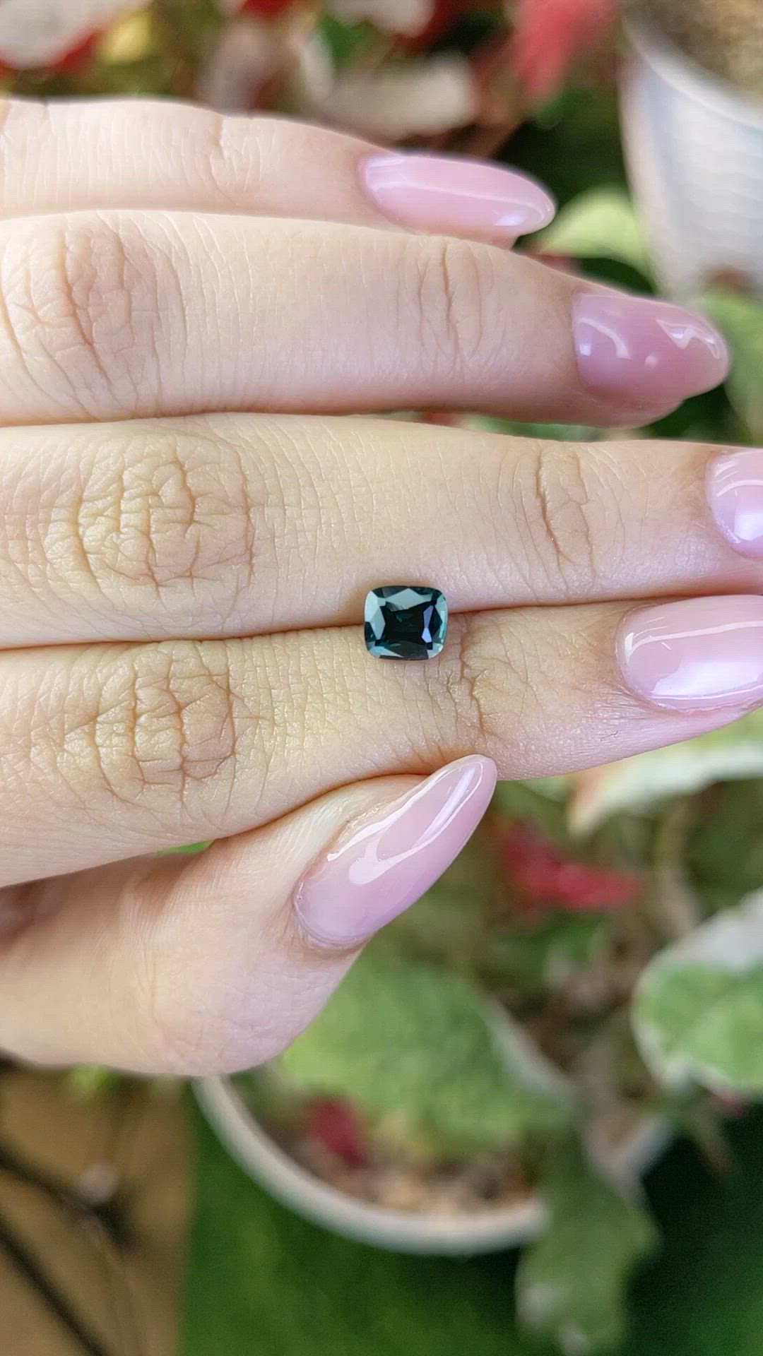 0.90 Ct. Greenish Blue Spinel from Ceylon (Sri Lanka) Size Video