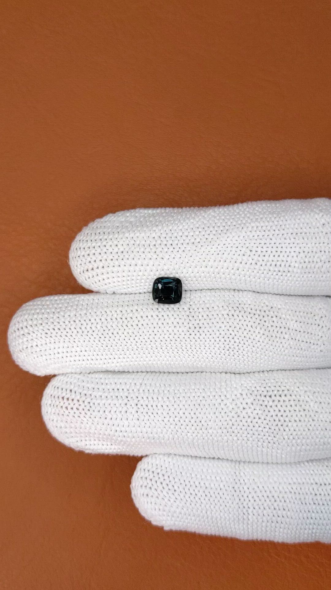 0.90 Ct. Greenish Blue Spinel from Ceylon (Sri Lanka) Size Video