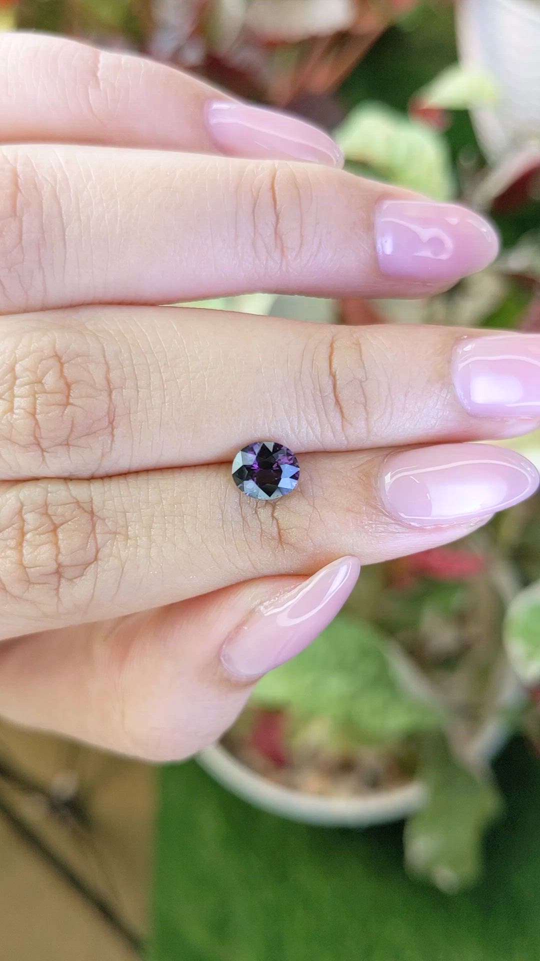 0.83 Ct. Purple Spinel from Ceylon (Sri Lanka) Size Video
