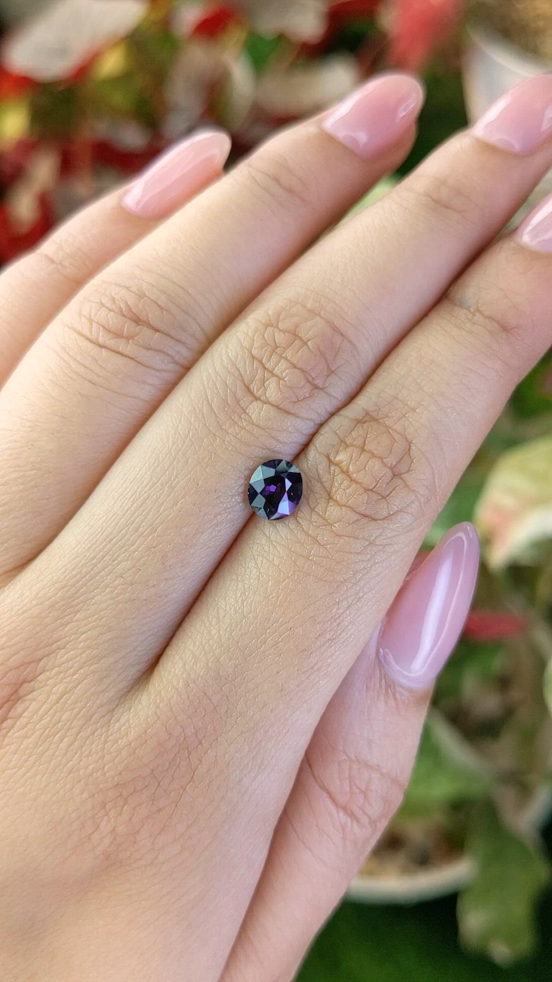 0.83 Ct. Purple Spinel from Ceylon (Sri Lanka) Size Video