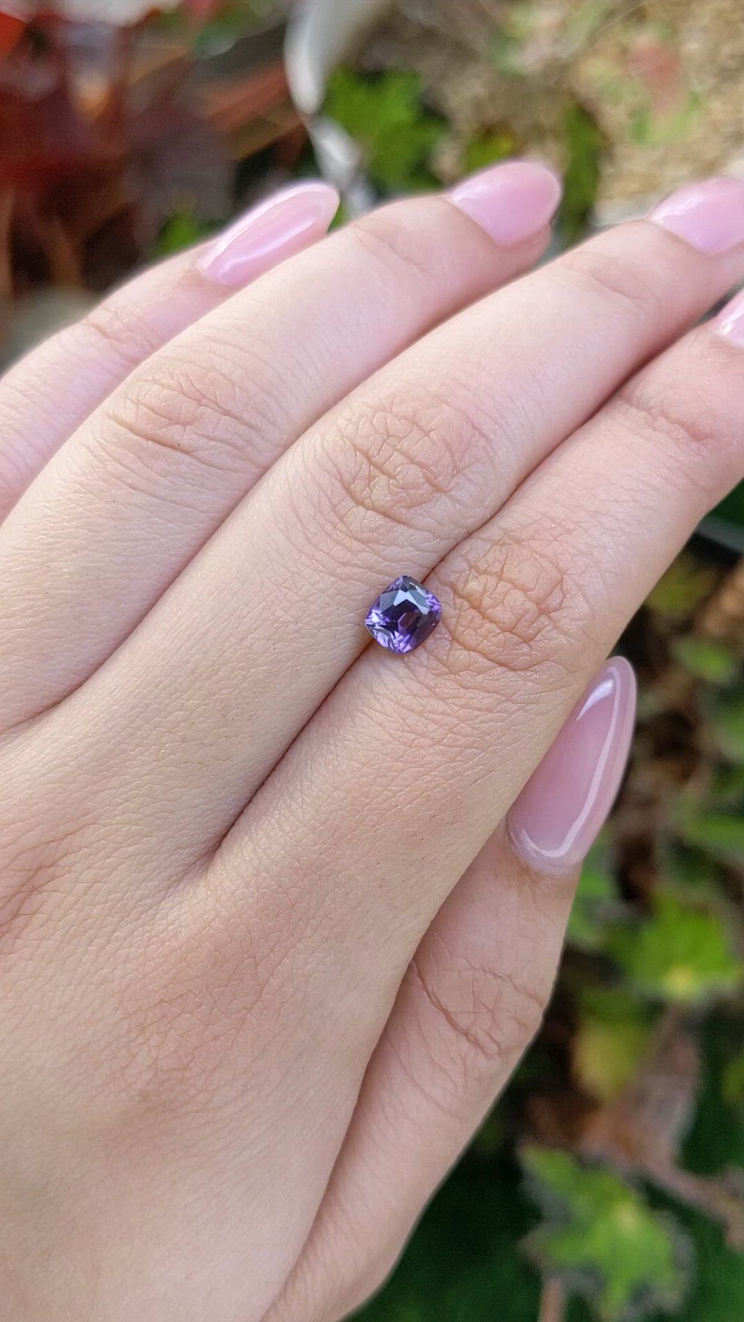0.88 Ct. Purple Spinel from Ceylon (Sri Lanka) Size Video