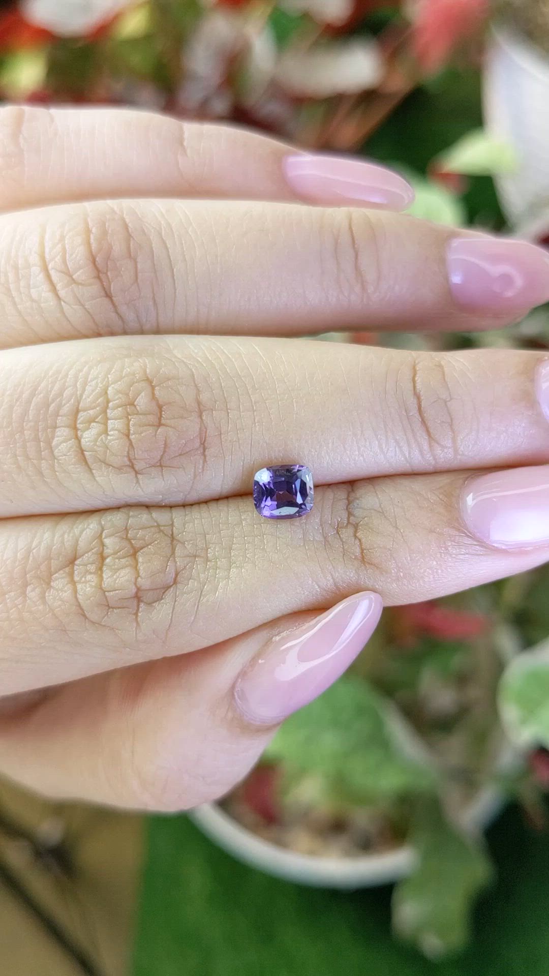0.88 Ct. Purple Spinel from Ceylon (Sri Lanka) Size Video