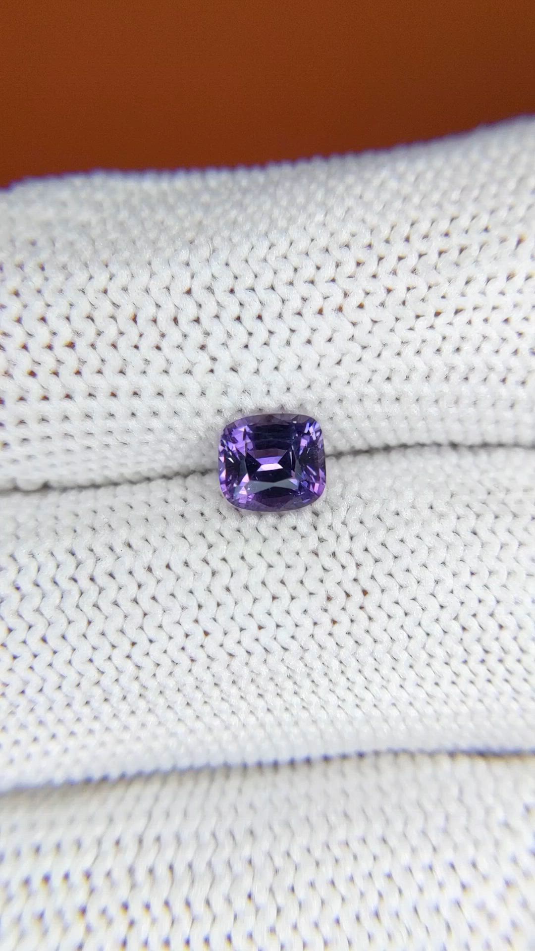 0.88 Ct. Purple Spinel from Ceylon (Sri Lanka) Size Video