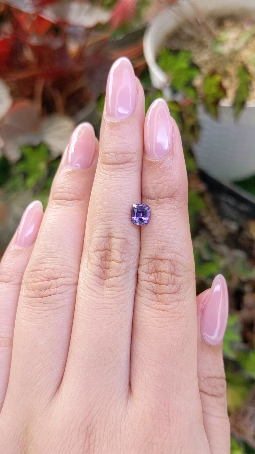 0.88 Ct. Purple Spinel from Ceylon (Sri Lanka) Size Video