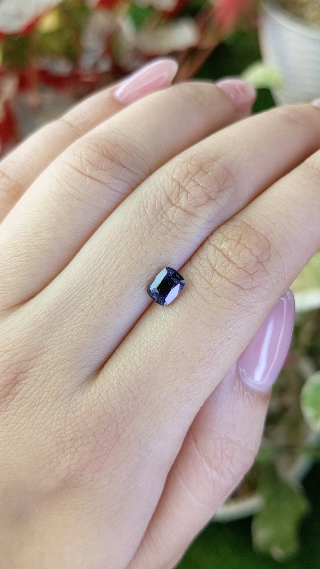 0.97 Ct. Bluish Purple Spinel from Ceylon (Sri Lanka) Size Video