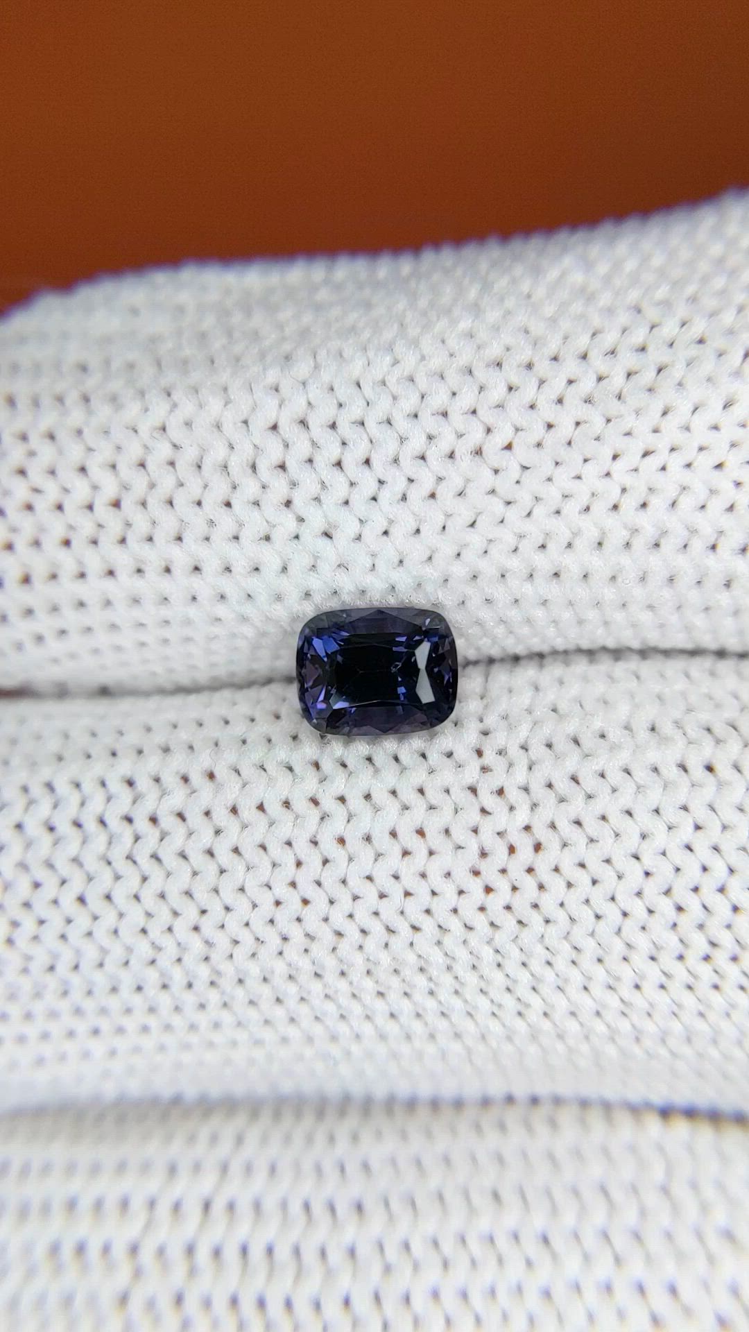 0.97 Ct. Bluish Purple Spinel from Ceylon (Sri Lanka) Size Video