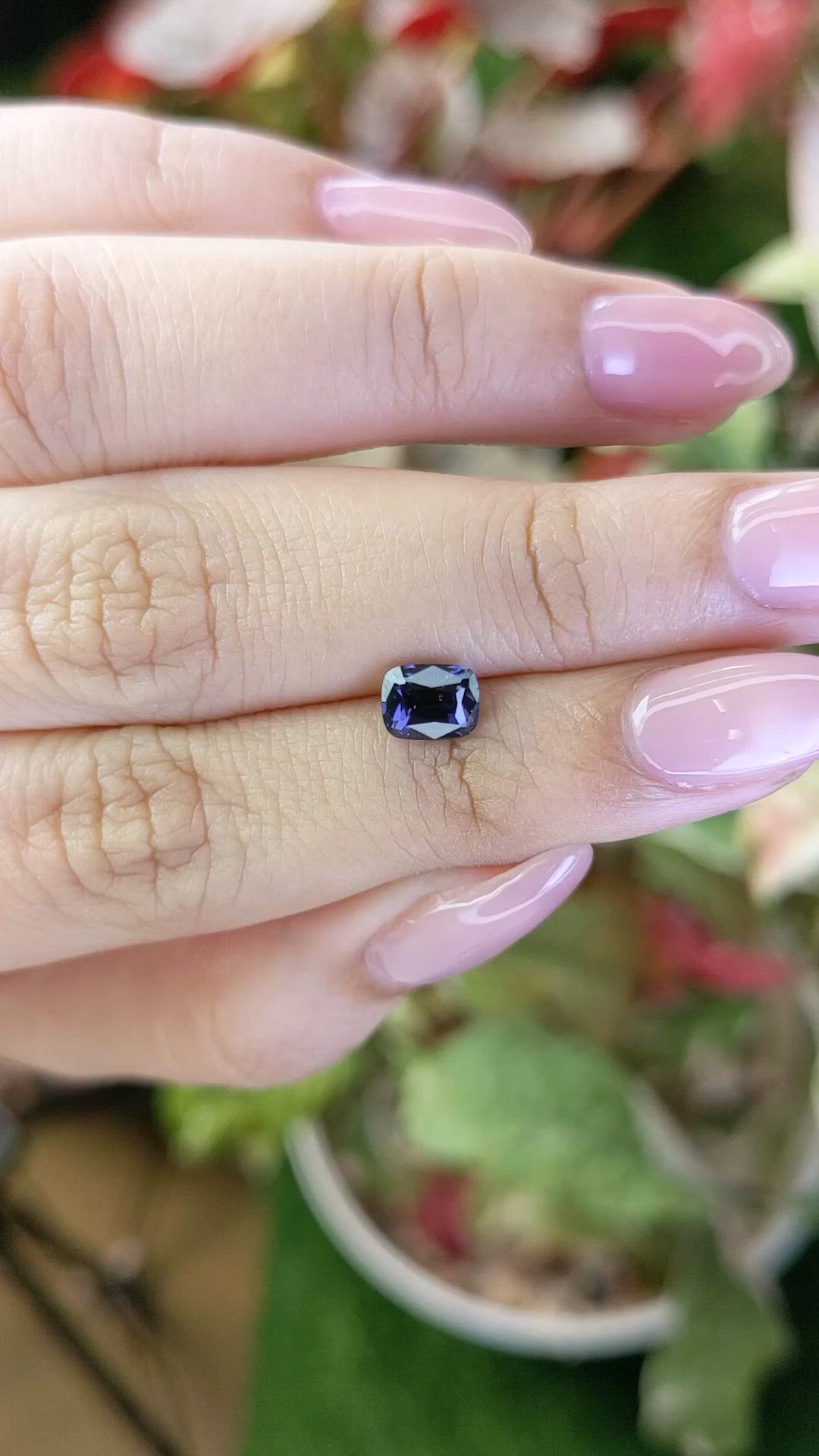 0.97 Ct. Bluish Purple Spinel from Ceylon (Sri Lanka) Size Video