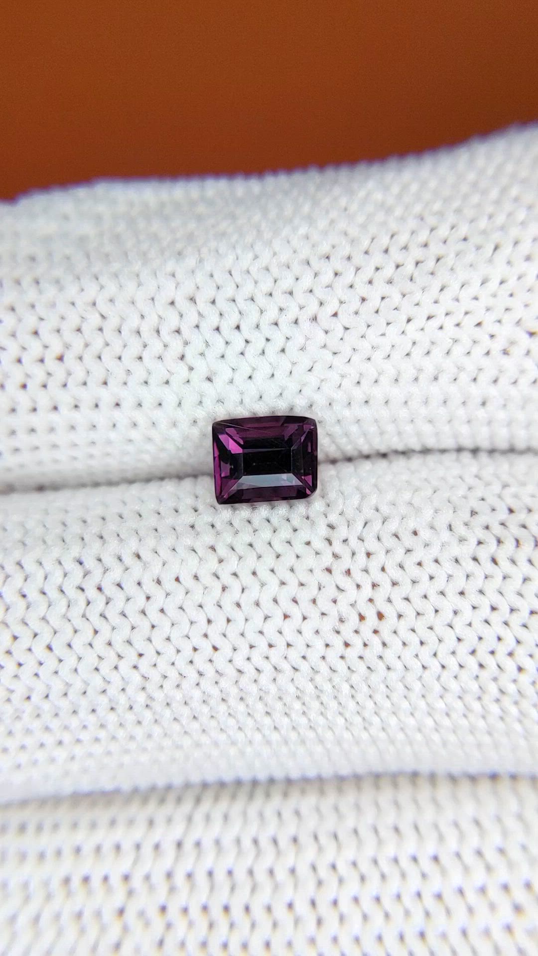 0.83 Ct. Pinkish Purple Spinel from Ceylon (Sri Lanka) Size Video