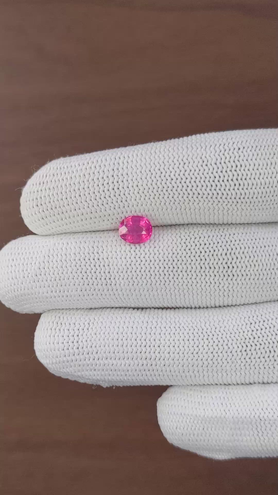 1.13 Ct. Pink Spinel from Tanzania Size Video