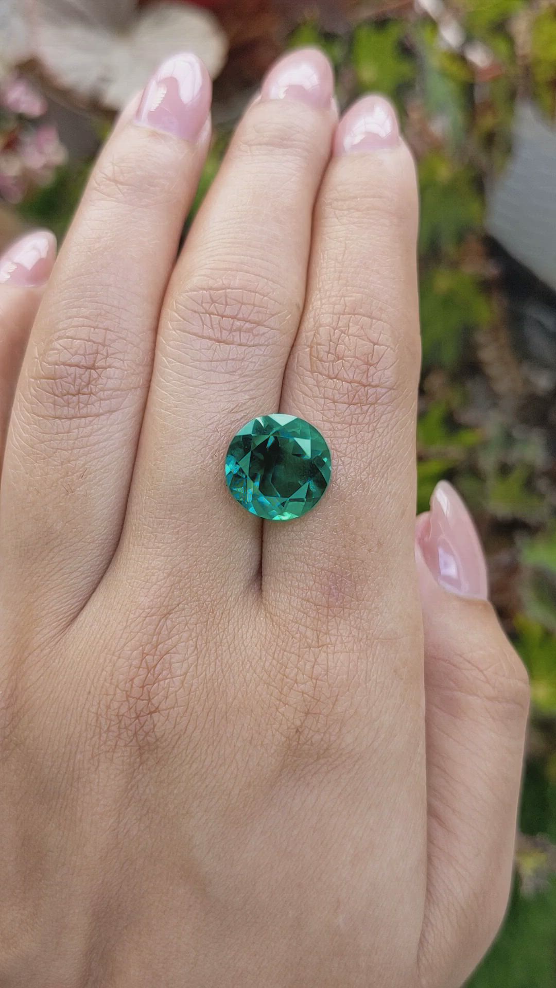 6.59 Ct. Bluish Green Prasiolite from Brazil Size Video