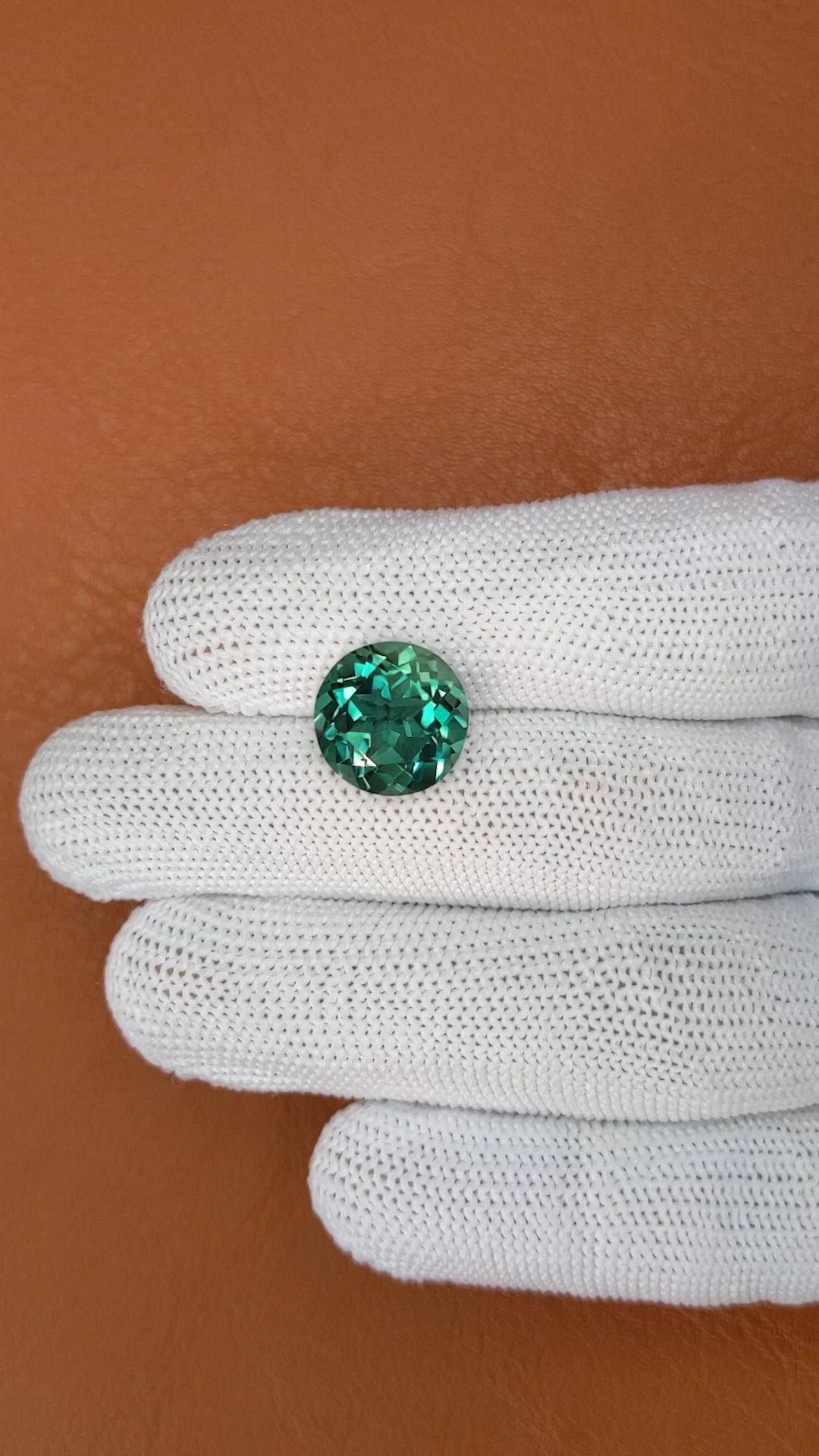6.59 Ct. Bluish Green Prasiolite from Brazil Size Video