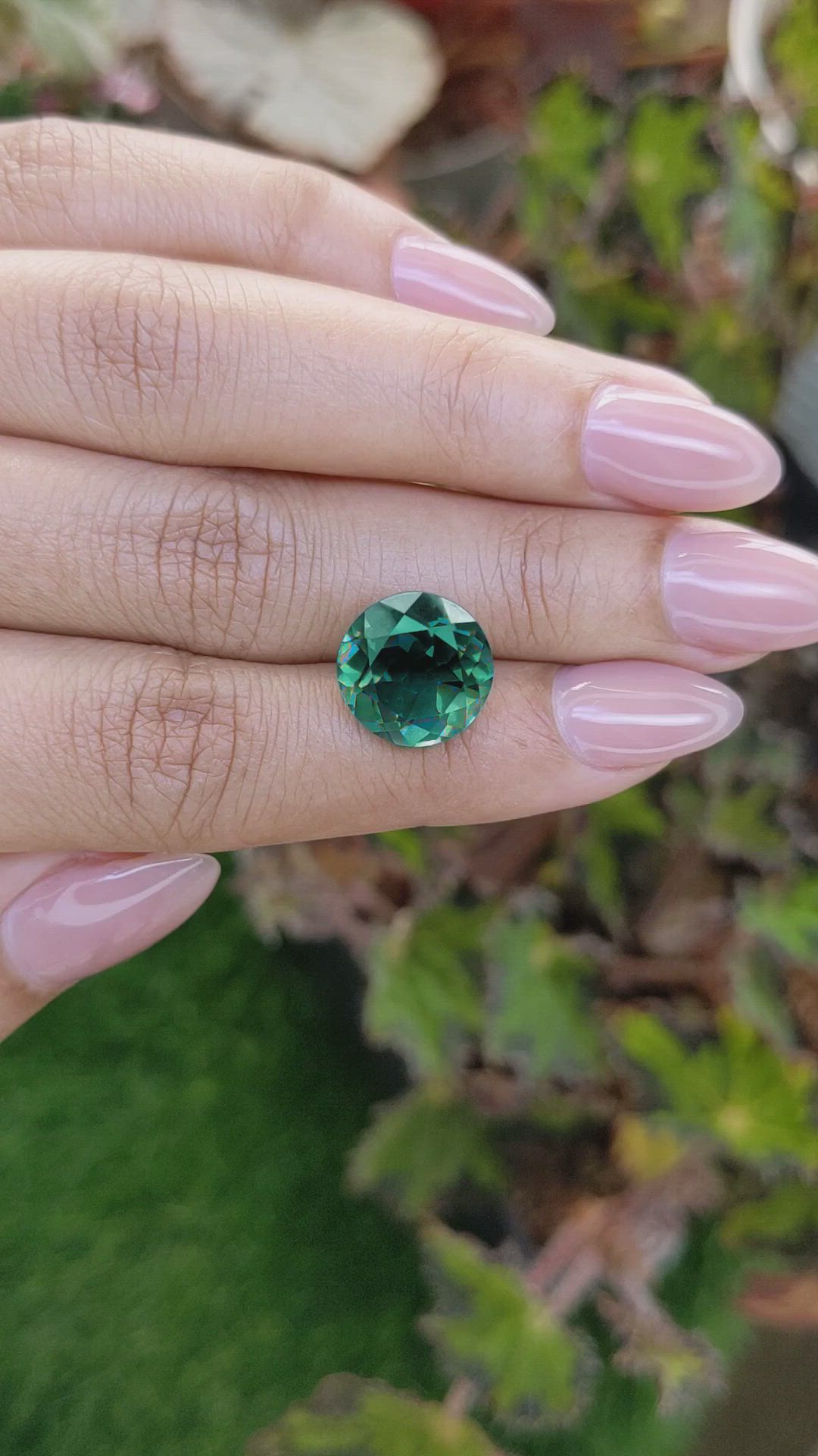 6.59 Ct. Bluish Green Prasiolite from Brazil Size Video