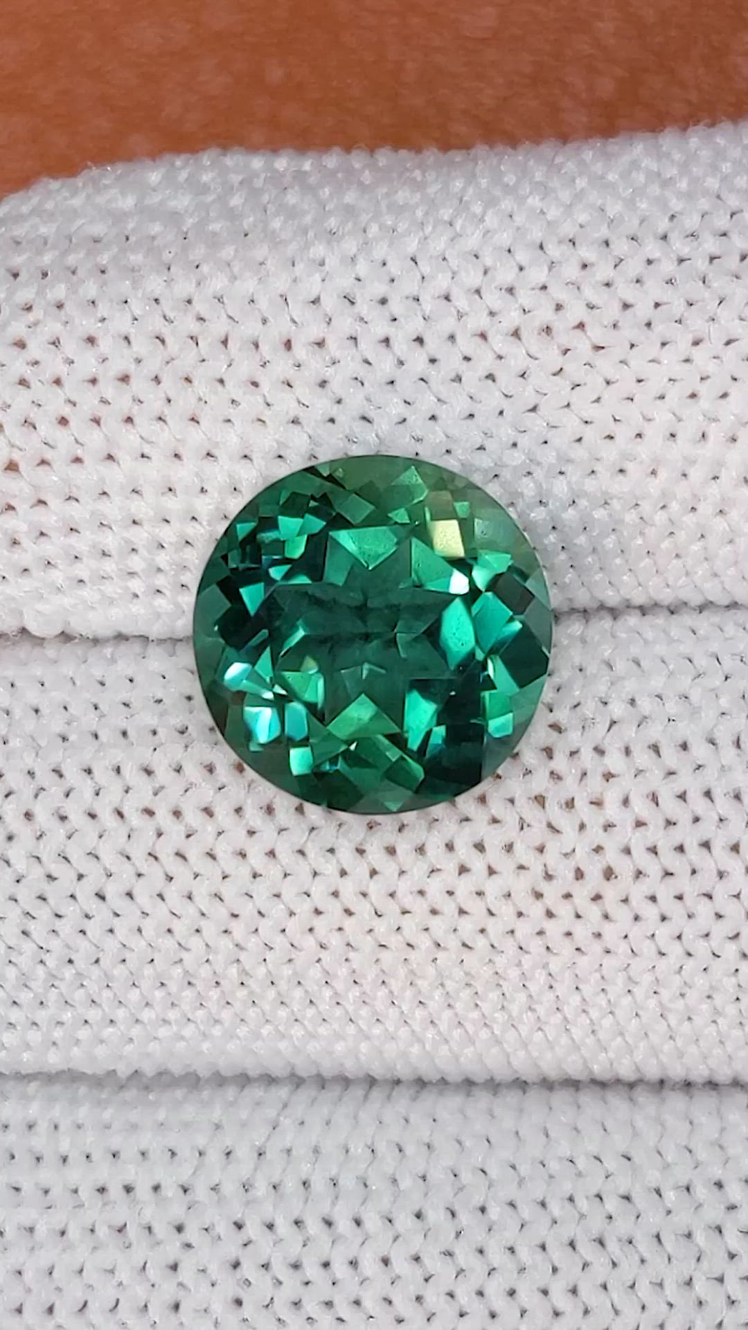 6.59 Ct. Bluish Green Prasiolite from Brazil Size Video