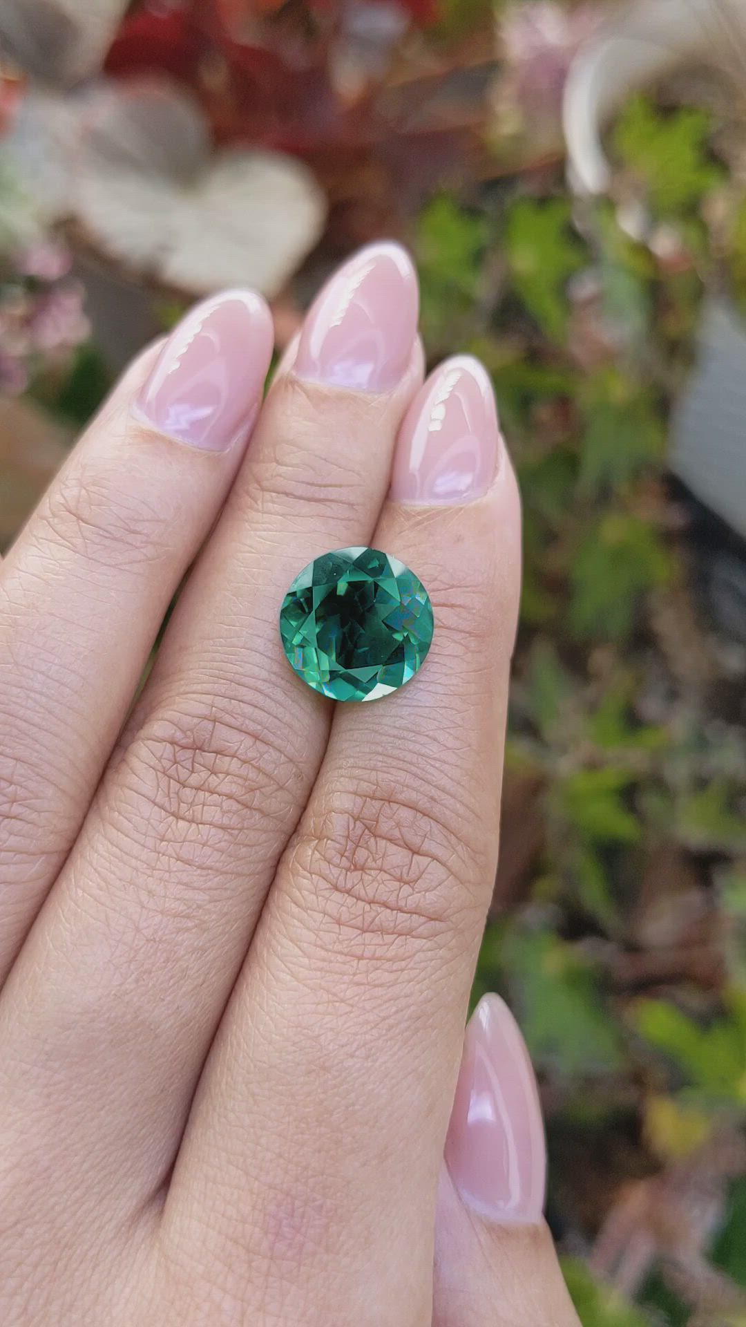 6.59 Ct. Bluish Green Prasiolite from Brazil Size Video