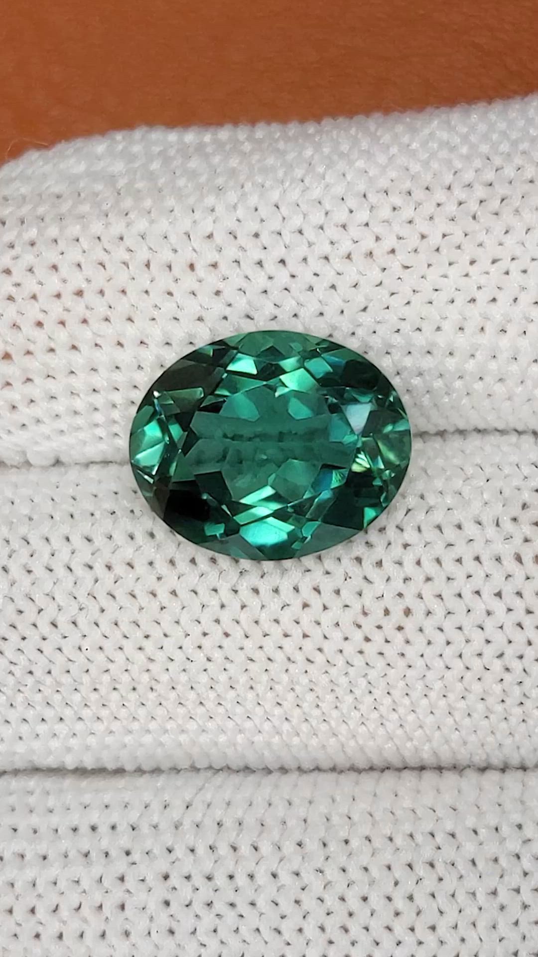 6.52 Ct. Bluish Green Prasiolite from Brazil Size Video