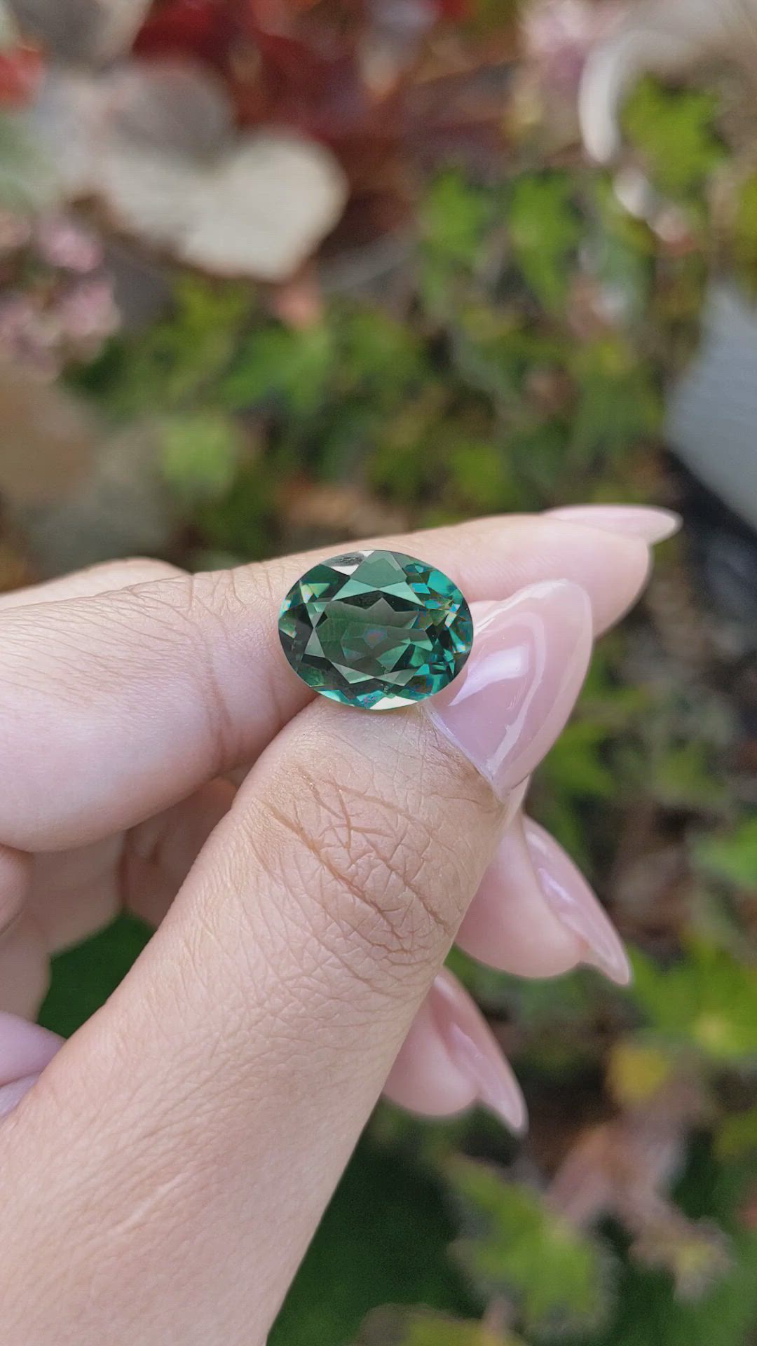 6.52 Ct. Bluish Green Prasiolite from Brazil Size Video