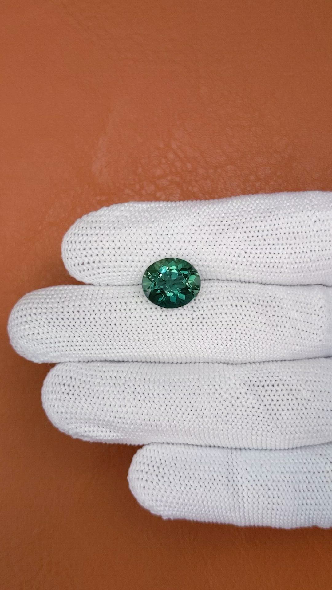 3.98 Ct. Bluish Green Prasiolite from Brazil Size Video