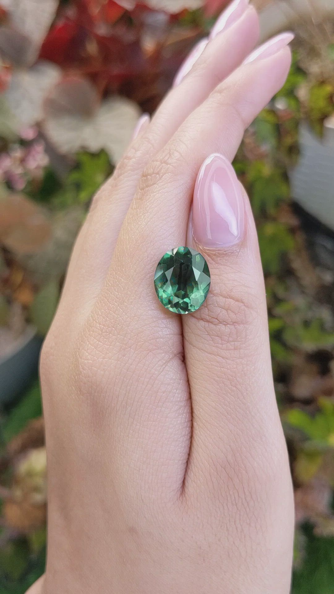 6.58 Ct. Bluish Green Prasiolite from Brazil Size Video