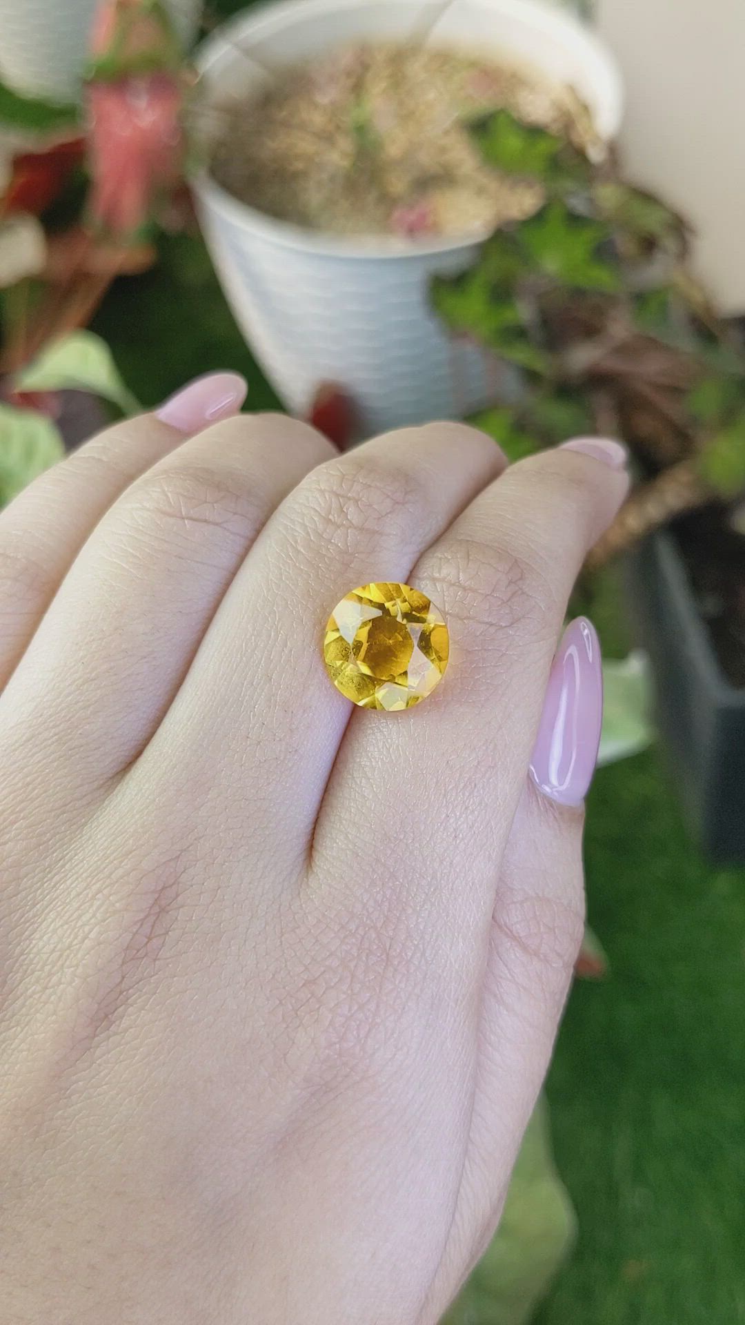 5.82 Ct. Yellow Citrine from Brazil Size Video