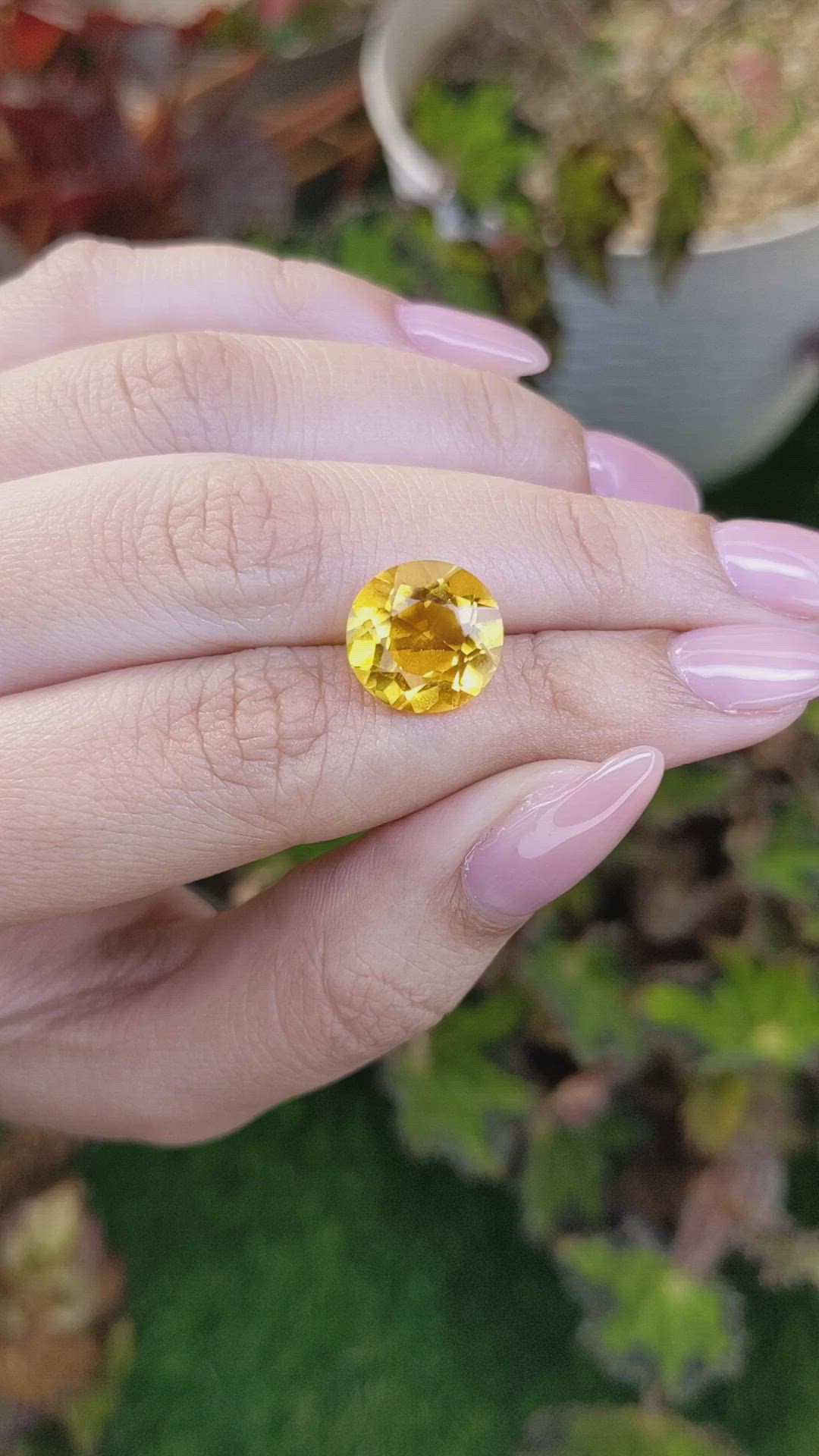 5.82 Ct. Yellow Citrine from Brazil Size Video