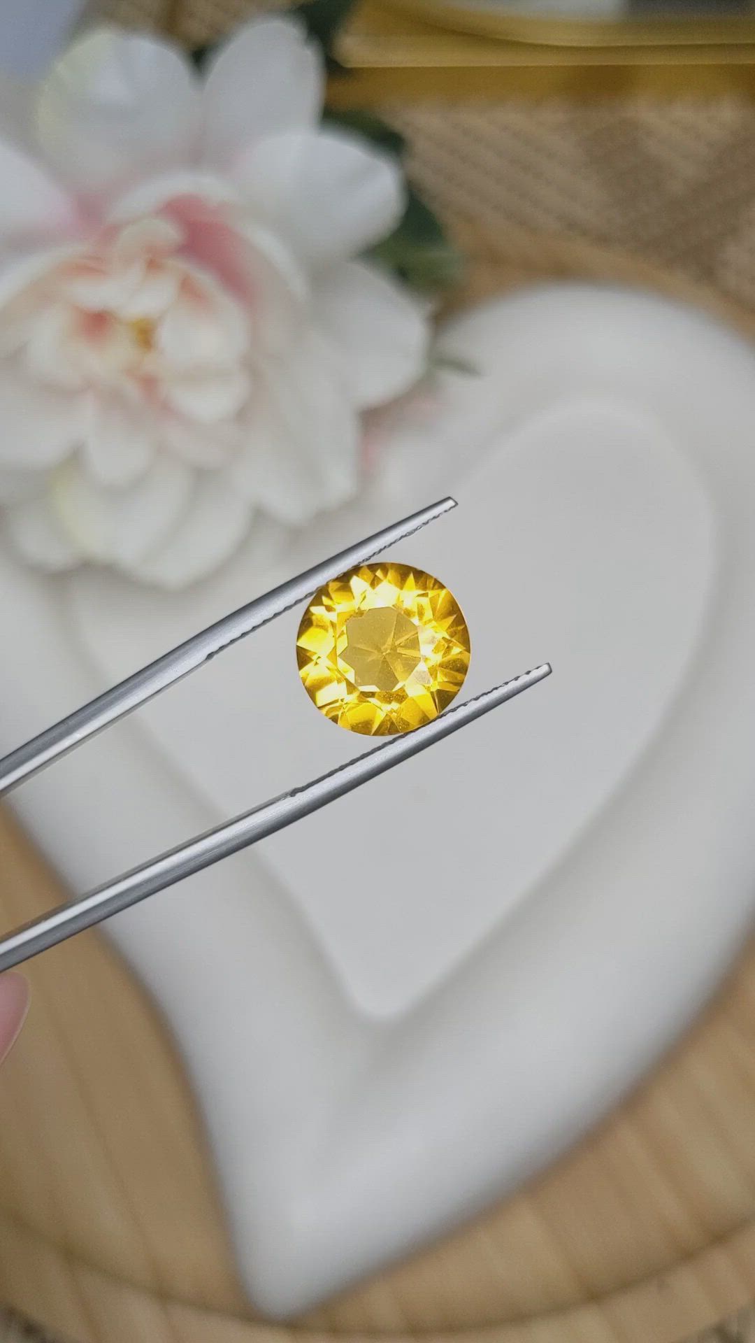 5.82 Ct. Yellow Citrine from Brazil Size Video