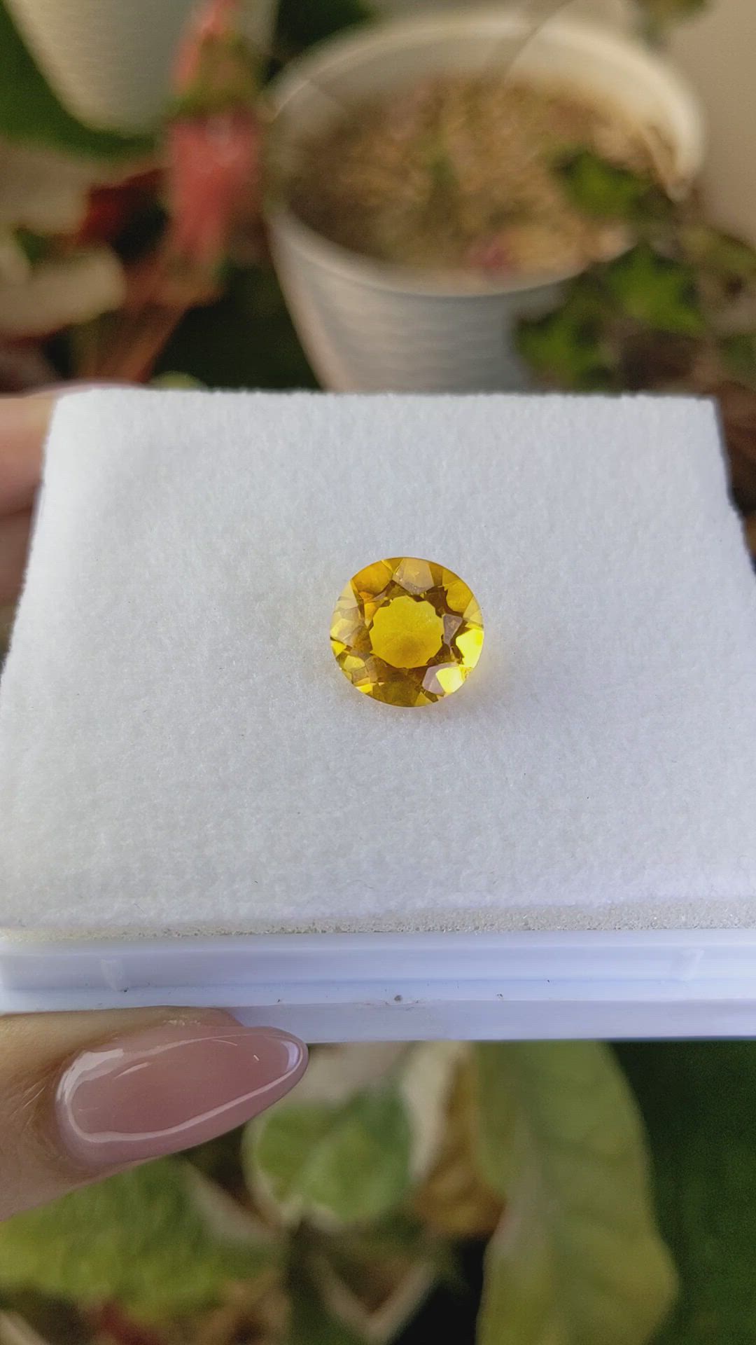 5.82 Ct. Yellow Citrine from Brazil Size Video