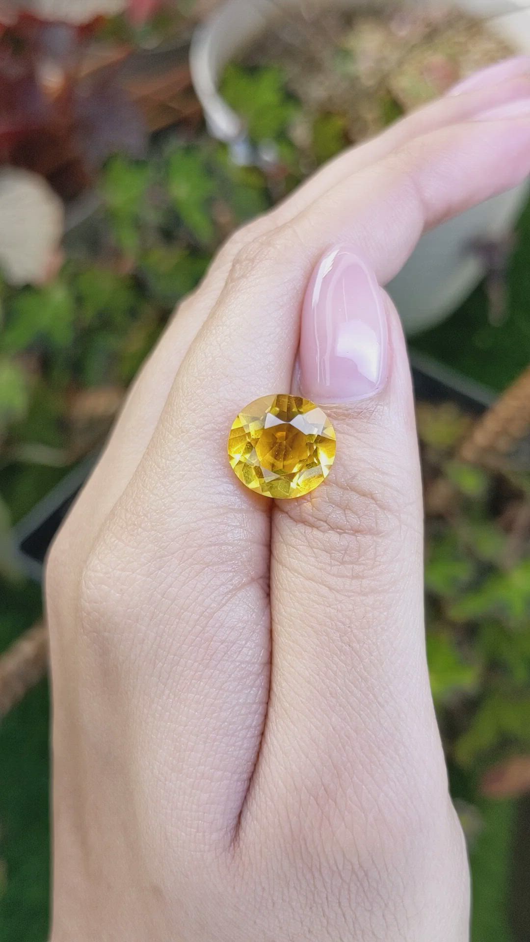 5.82 Ct. Yellow Citrine from Brazil Size Video