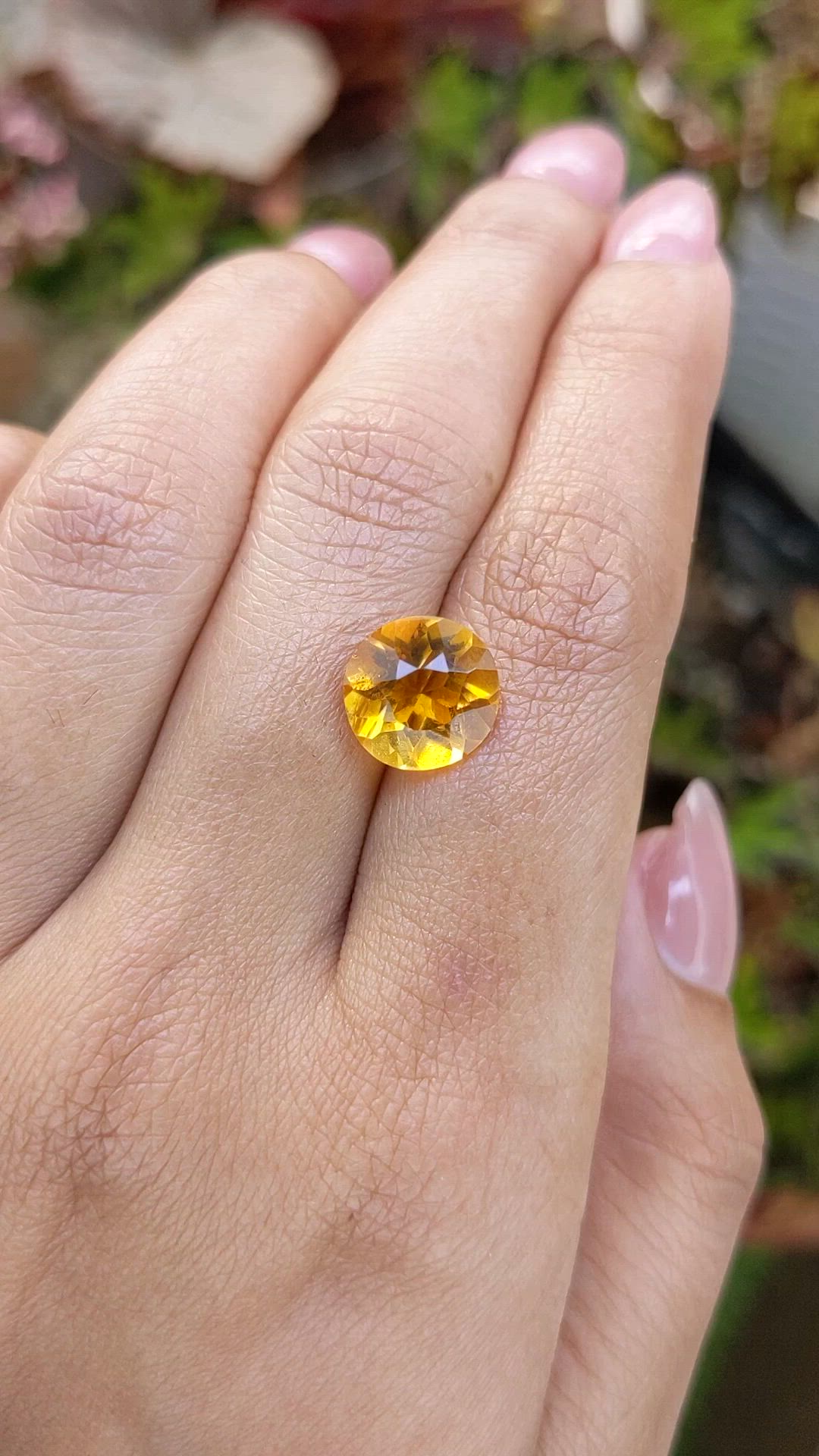 3.54 Ct. Orangish Yellow Citrine from Brazil Size Video