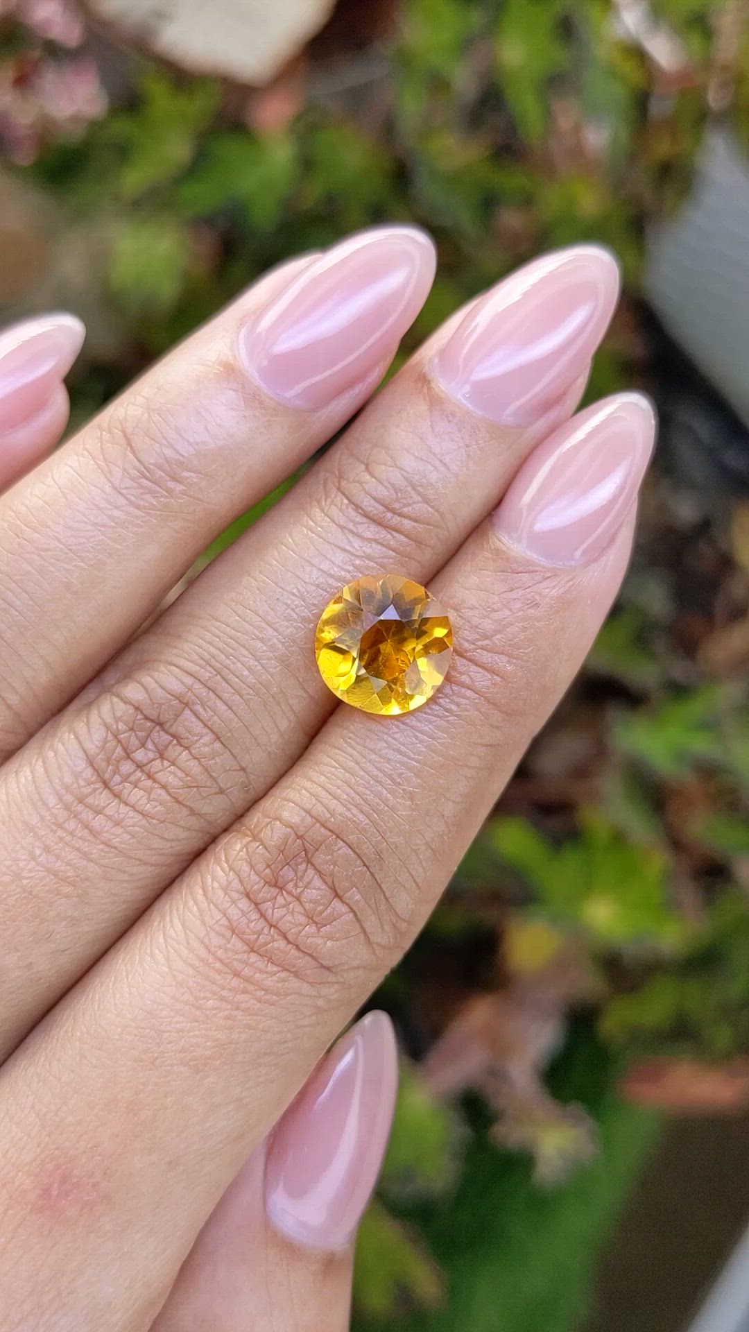 3.54 Ct. Orangish Yellow Citrine from Brazil Size Video