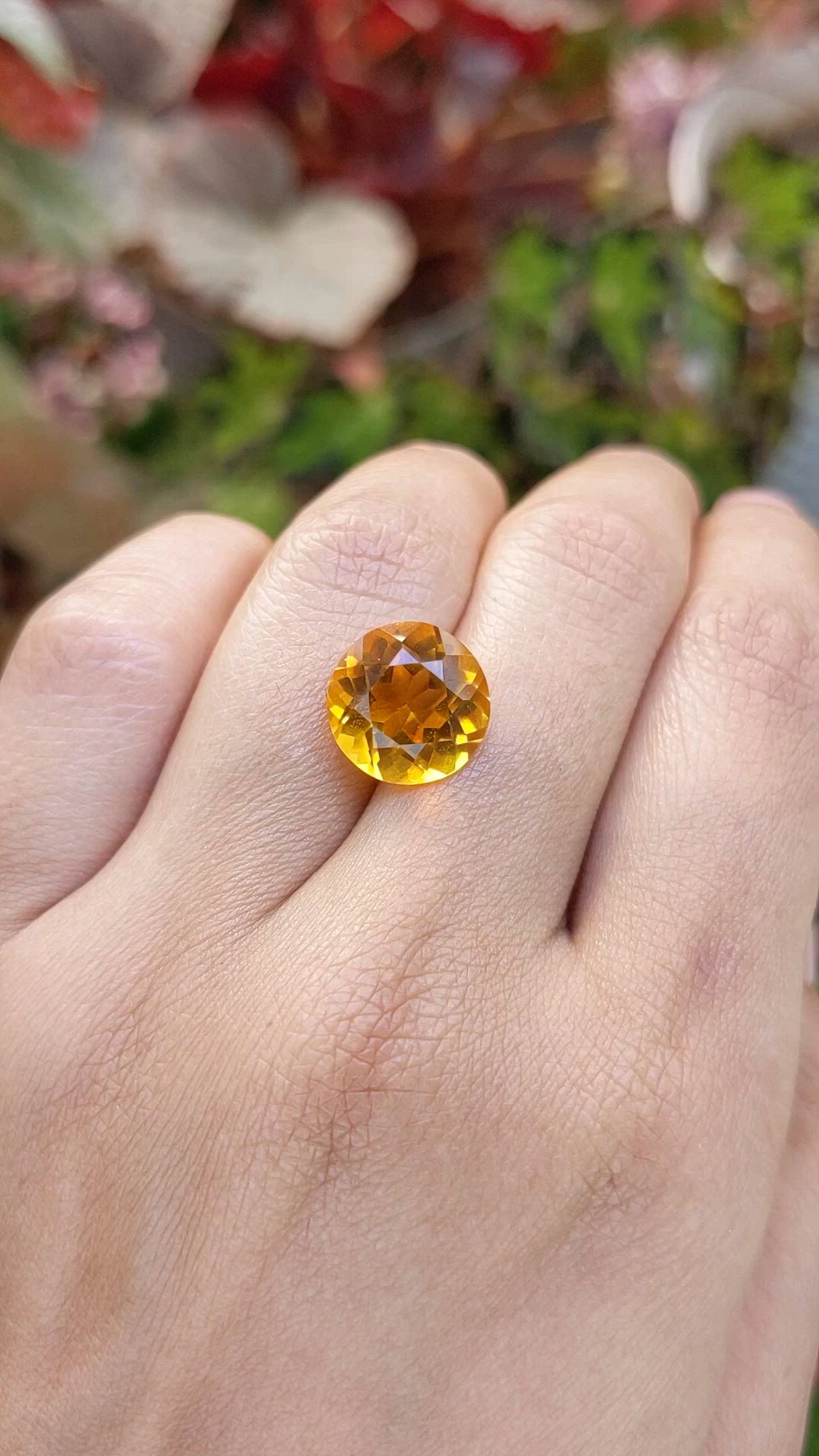 5.67 Ct. Yellowish Orange Citrine from Brazil Size Video