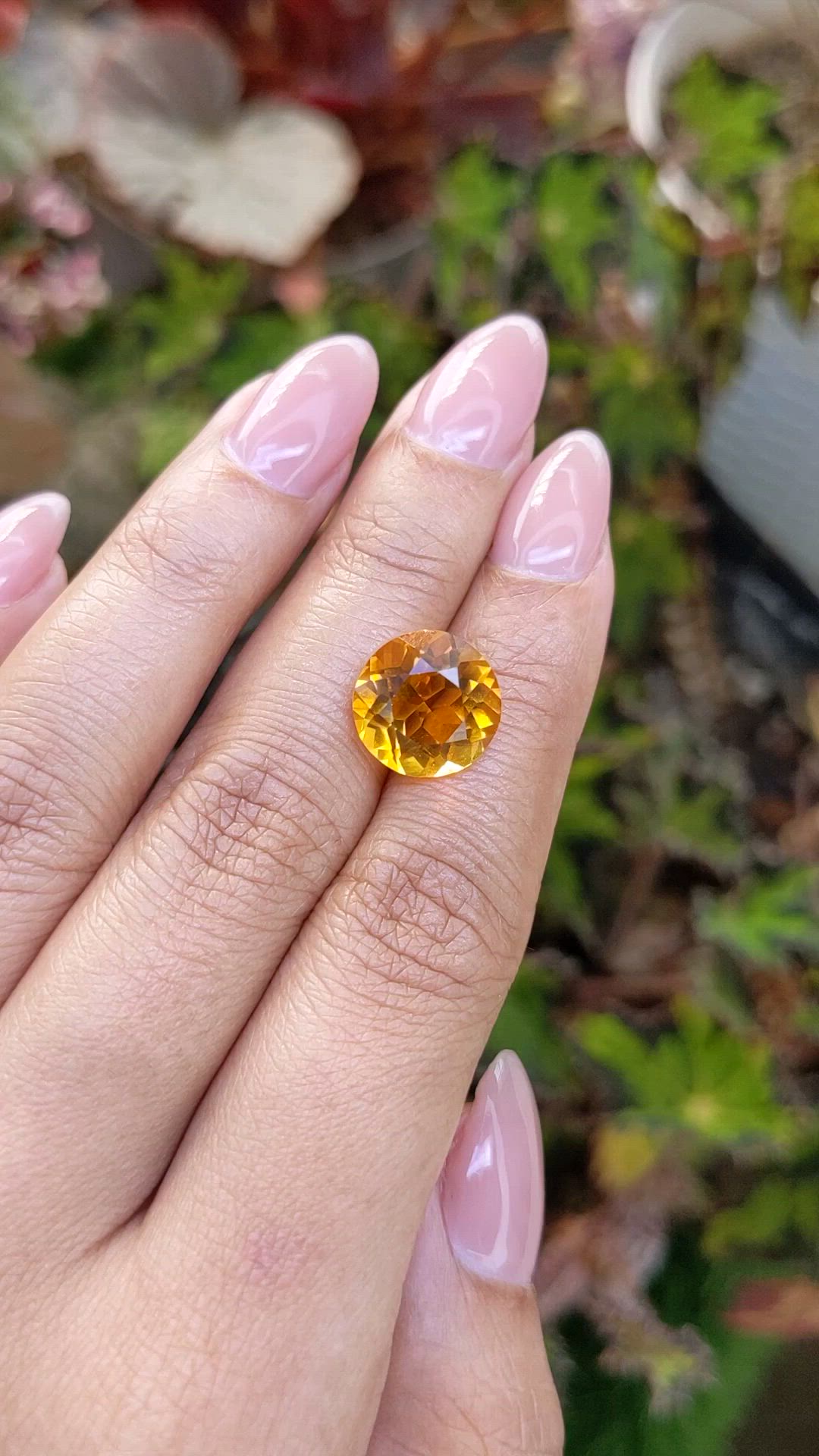 5.67 Ct. Yellowish Orange Citrine from Brazil Size Video