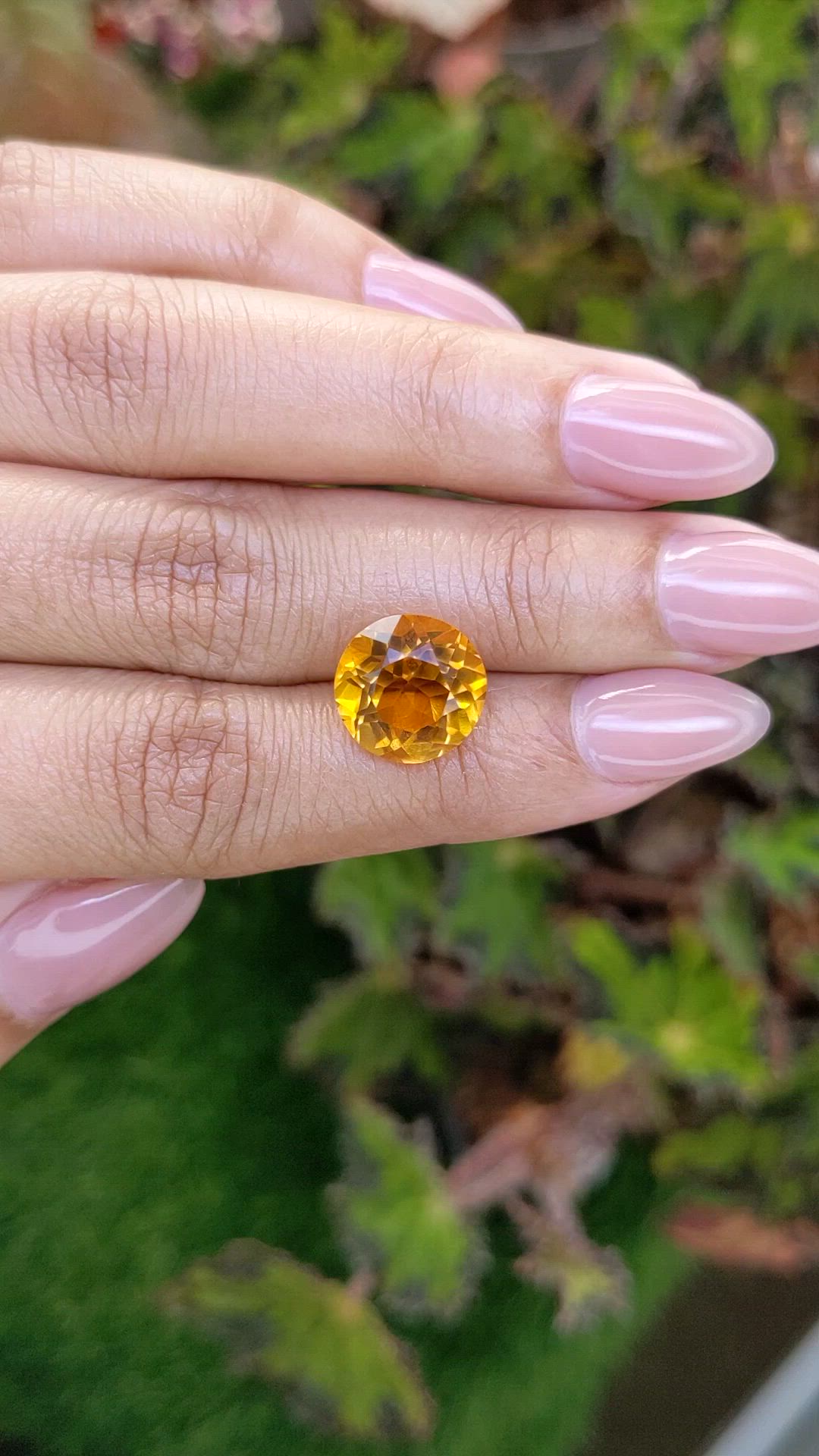 5.67 Ct. Yellowish Orange Citrine from Brazil Size Video