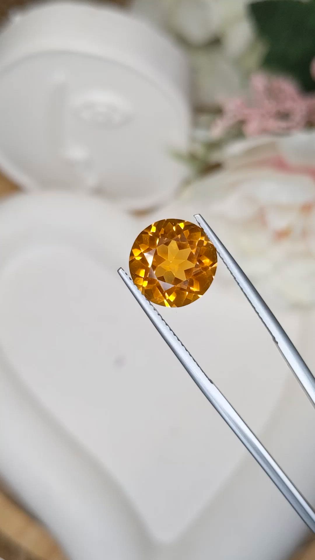 5.67 Ct. Yellowish Orange Citrine from Brazil Size Video