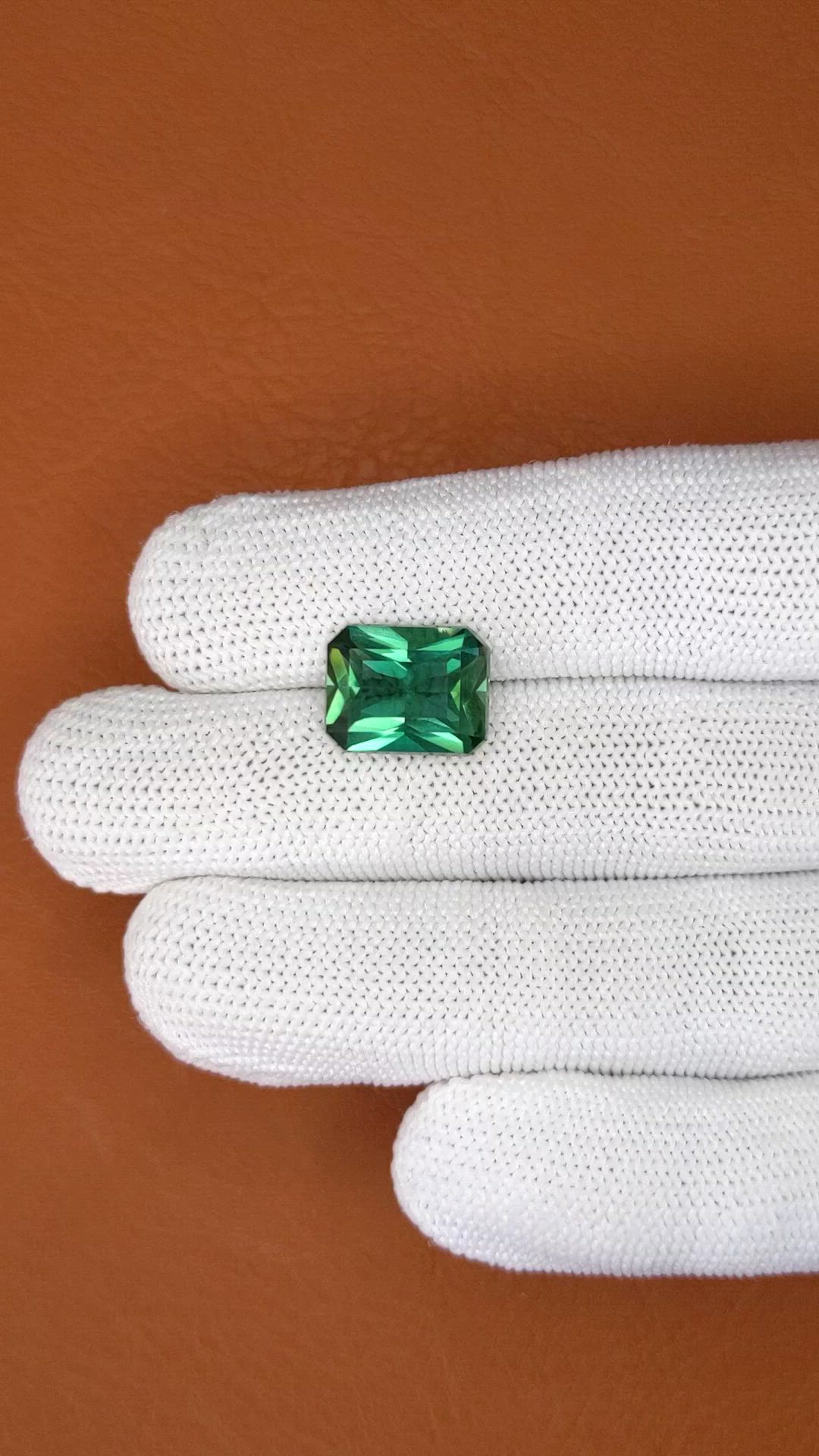 6.00 Ct. Bluish Green Prasiolite from Brazil Size Video