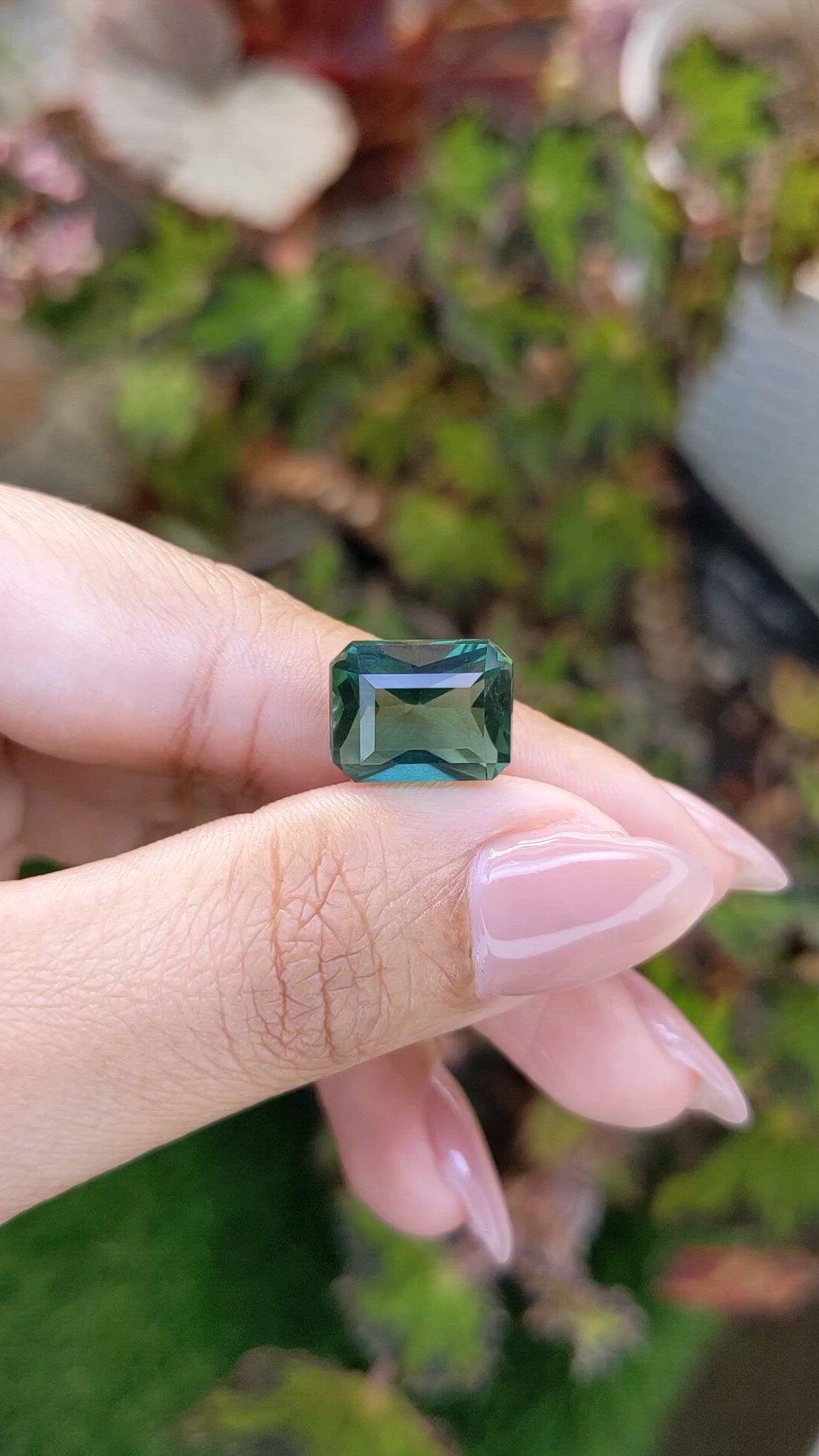 6.00 Ct. Bluish Green Prasiolite from Brazil Size Video