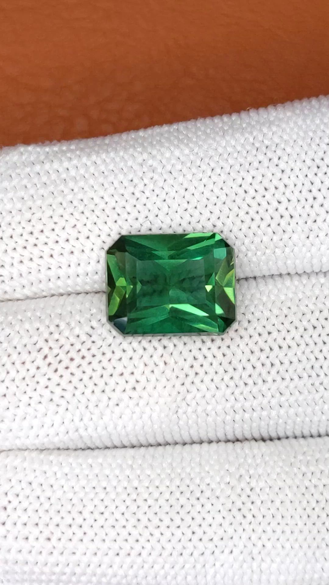 6.00 Ct. Bluish Green Prasiolite from Brazil Size Video