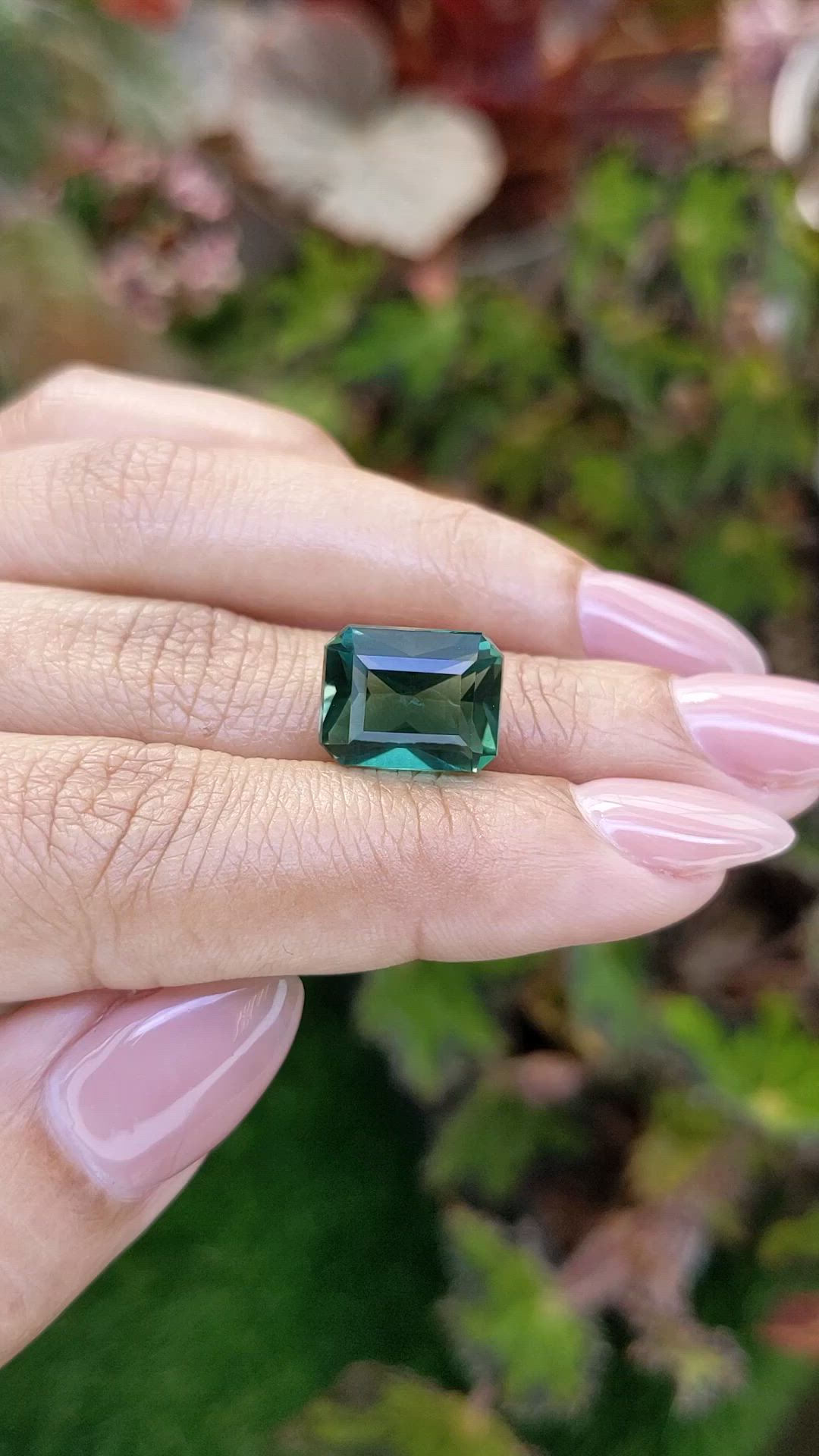 6.00 Ct. Bluish Green Prasiolite from Brazil Size Video