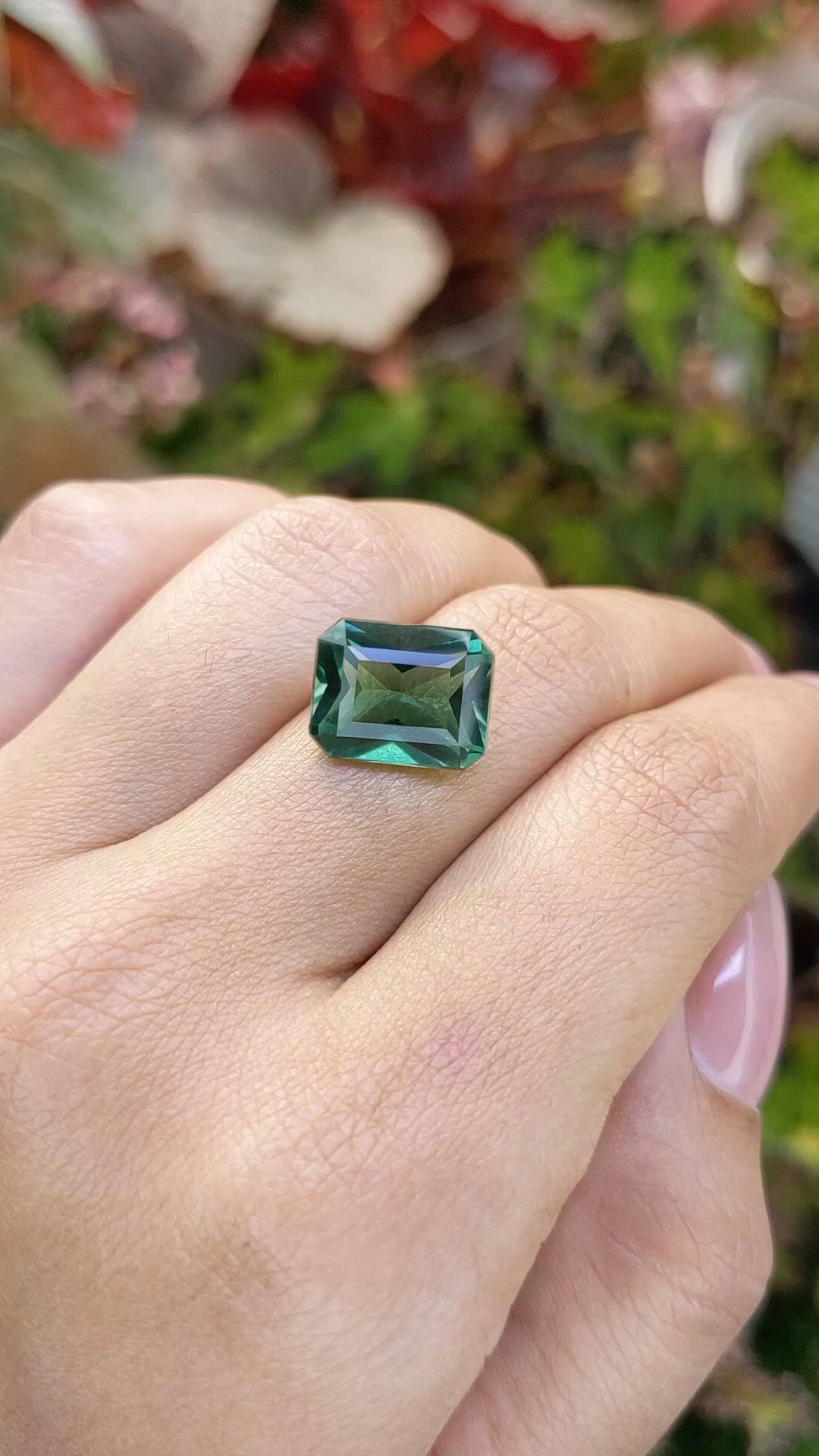 6.00 Ct. Bluish Green Prasiolite from Brazil Size Video
