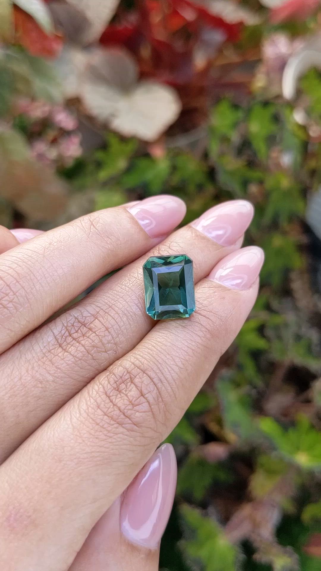 6.00 Ct. Bluish Green Prasiolite from Brazil Size Video
