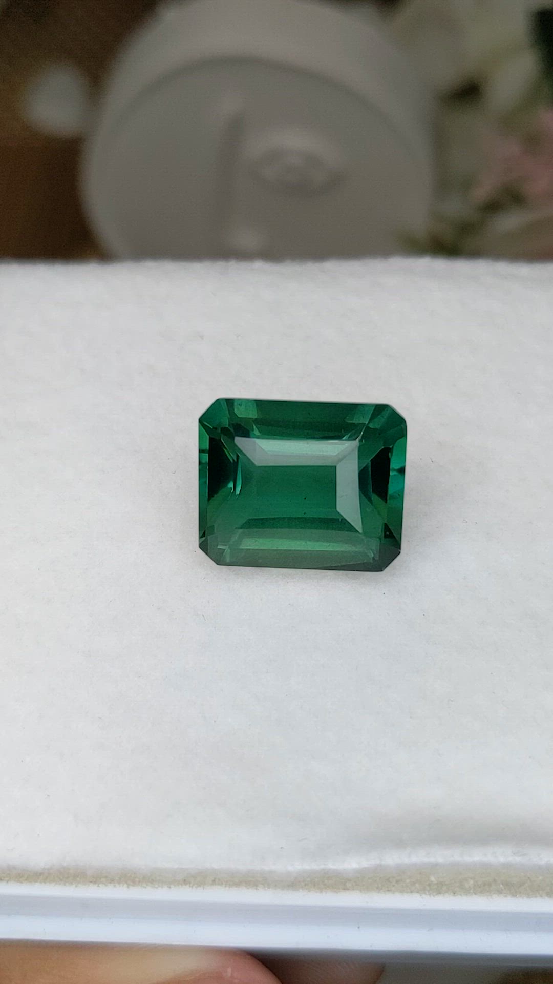 12.44 Ct. Bluish Green Prasiolite from Brazil Size Video