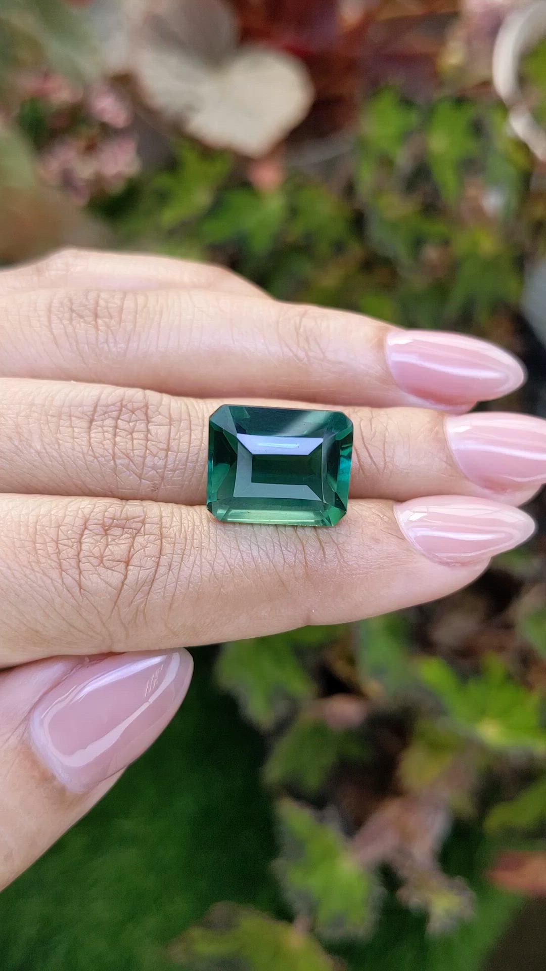 12.44 Ct. Bluish Green Prasiolite from Brazil Size Video