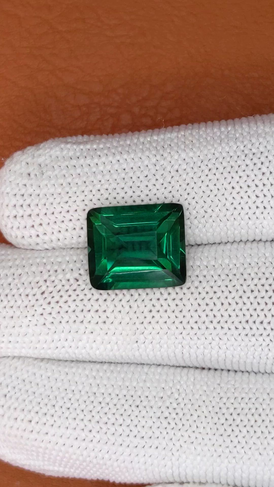 7.42 Ct. Bluish Green Prasiolite from Brazil Size Video